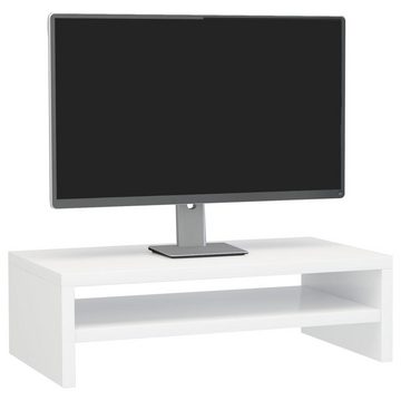 furnicato TV-Schrank Monitorständer Hochglanz-Weiß 42x24x13 cm Holzwerkstoff