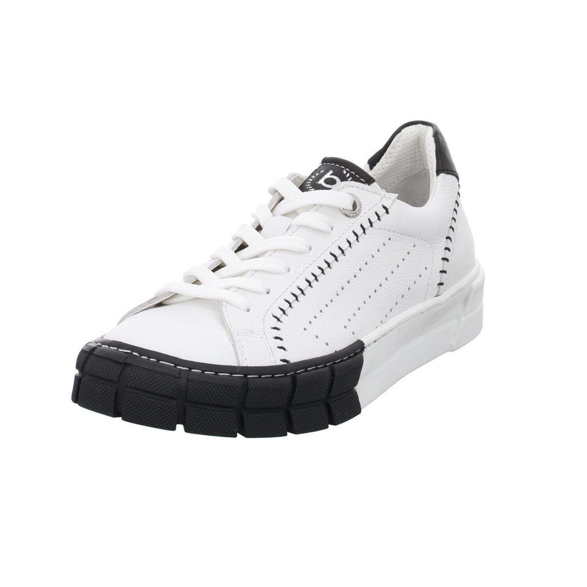 white Tia Glattleder Sport Schnürschuh Sneaker / black bugatti Halbschuhe Sneaker Damen Schuhe