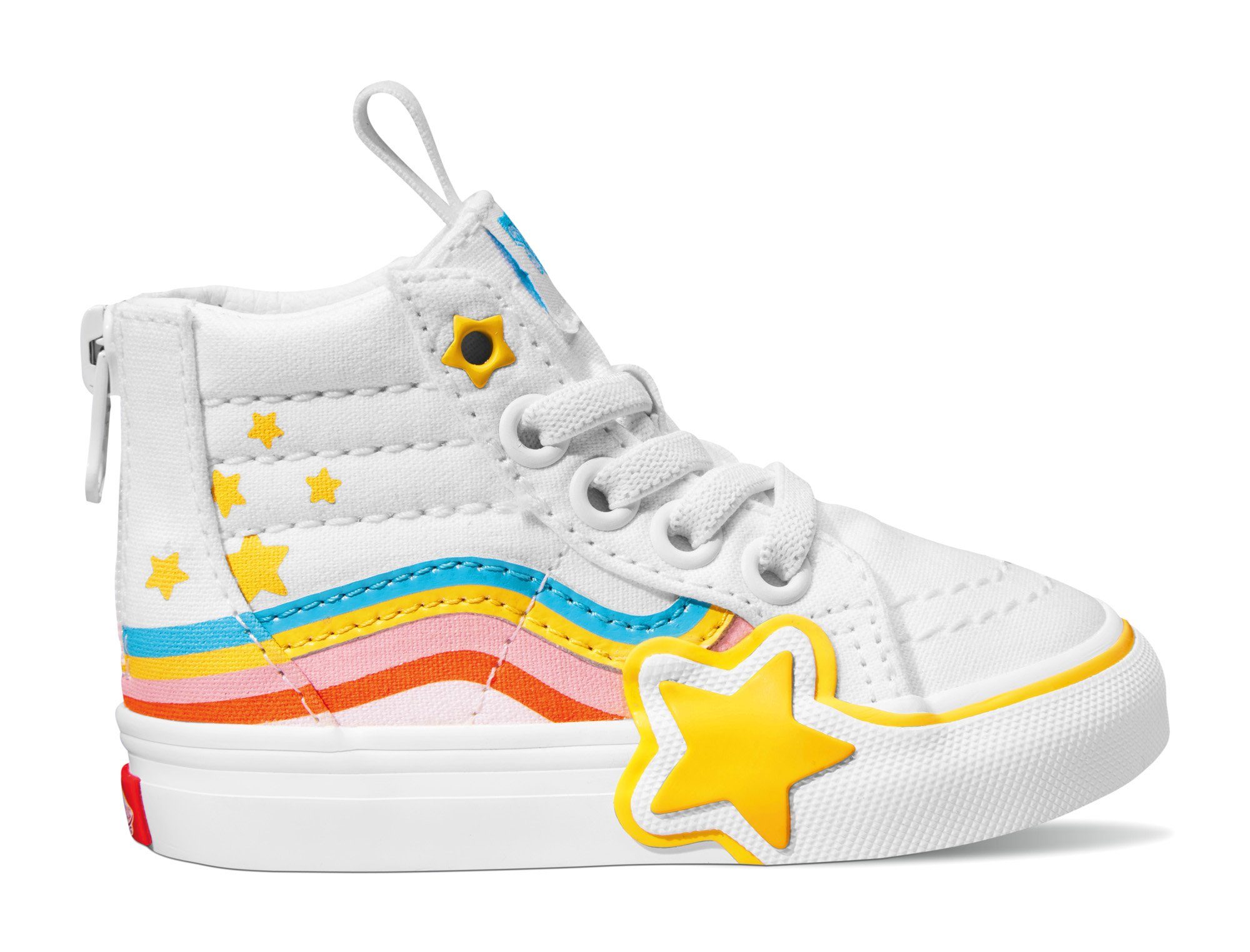 Vans SK8-Hi Zip Rainbow Design Rainbow Sneaker Star mit auffälligem Star