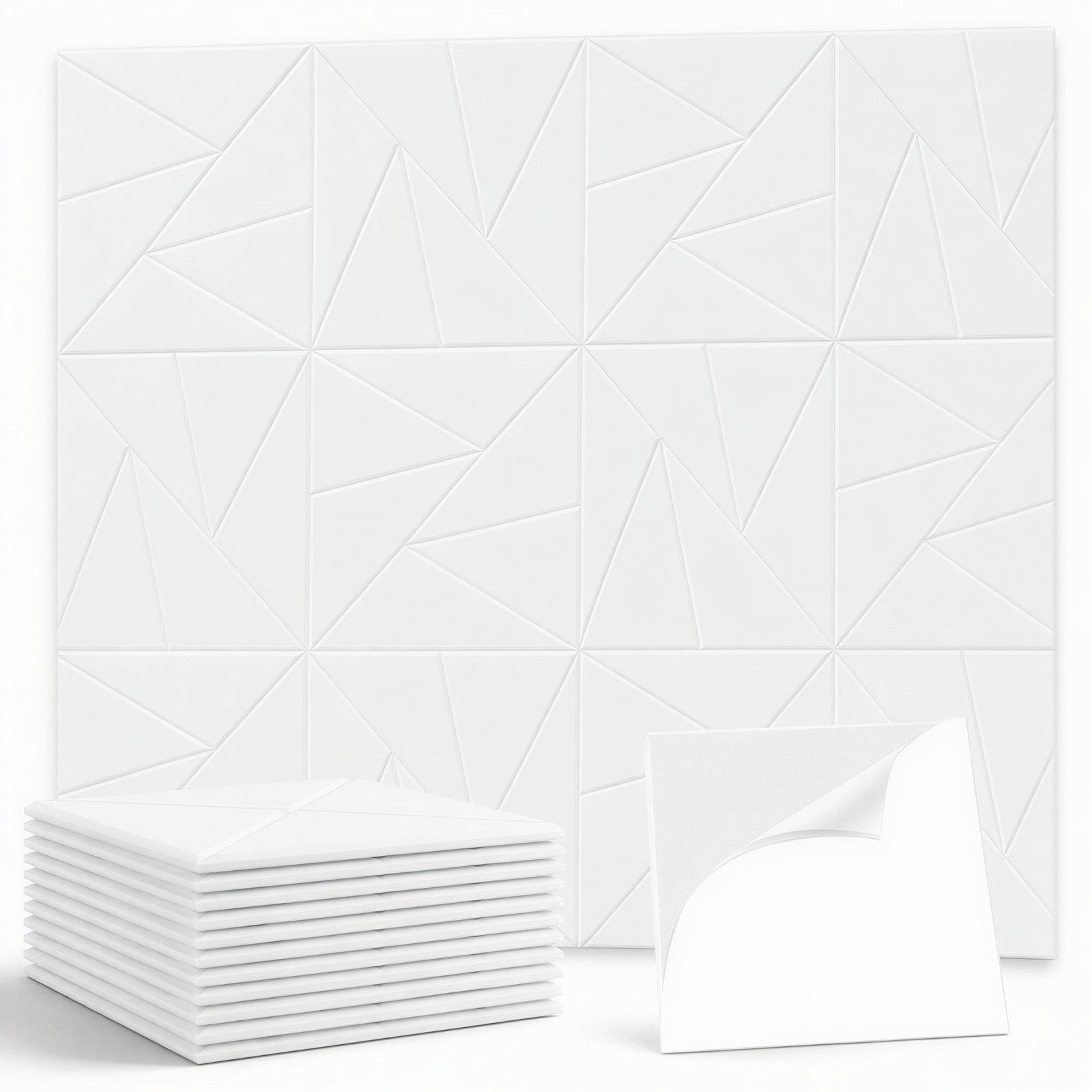 BlingBin Akustikplatte 12 Stück Selbstklebend Quadratische Schallschutz Wand,Schallabsorber, (12er Set, 12-St., 30x30x0,9cm), Akustikplatten Für Schalldämmung Wandverkleidung, Studio Homeoffice