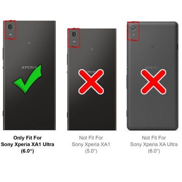 CoolGadget Handyhülle Book Case Handy Tasche für Sony Xperia XA1 Ultra 6 Zoll, Hülle Klapphülle Flip Cover für Sony XA1 Ultra Schutzhülle stoßfest