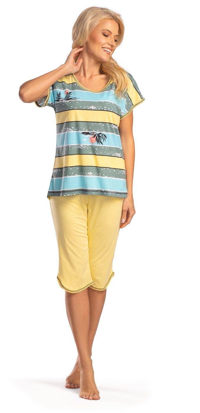Consult-Tex Capri-Pyjama Damen Capri Pyjama Schlafanzug günstig online kaufen