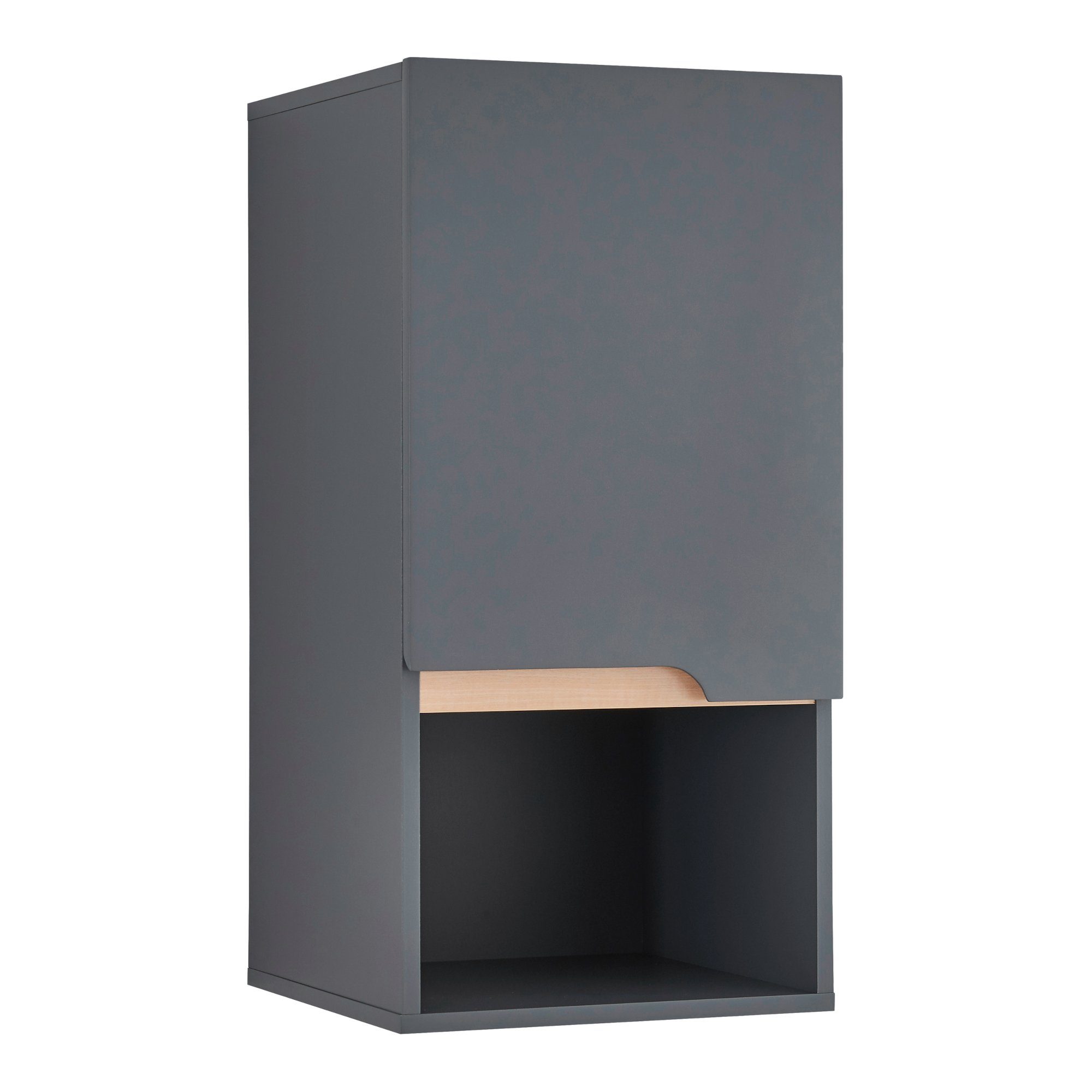 en.casa Hängeschrank »Bergkamen« 60 x 30 x 30 cm Grau / Holzfarben