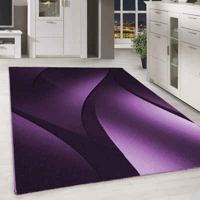 Designteppich Ombre Design, Carpettex, Läufer, Höhe: 6 mm, Kurzflor Teppich Wohnzimmer Abstrakt Wellen Design Pflegeleicht