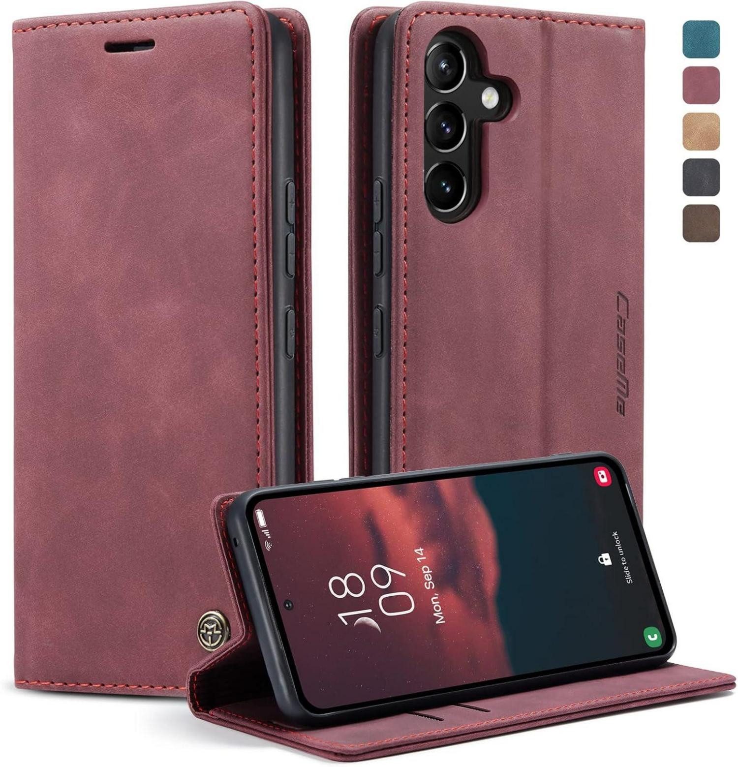 LuxusKollektion Flip Case Handyhülle Samsung Galaxy A54 5G Lederhülle Flip Tasche Magnet