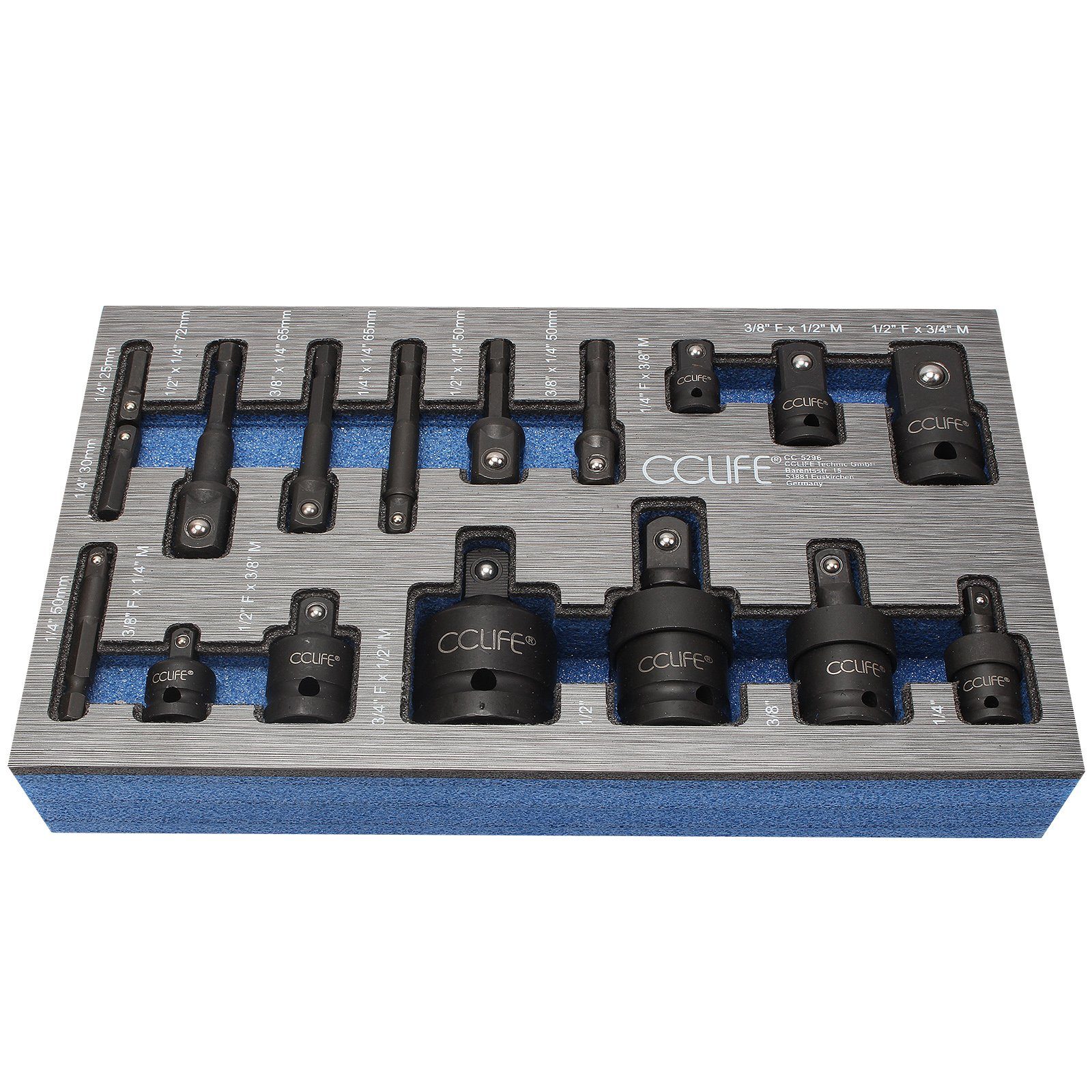 CCLIFE 17tlg, Cr-Mo Schlagschrauber Adapter Stecknuss günstig online kaufen
