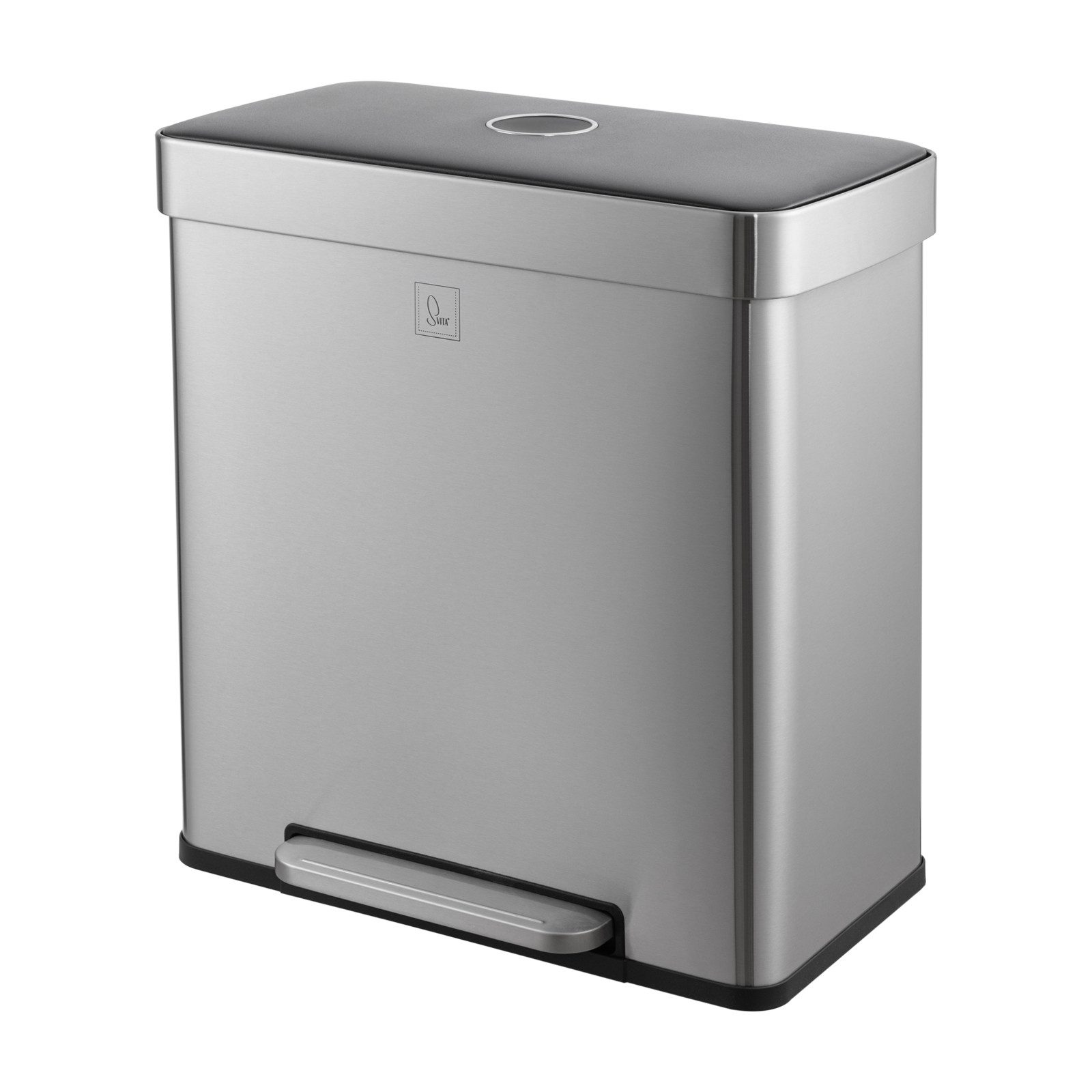 SVITA Mülleimer LT2X30, 60l, Tretpedal, Soft-Close-Funktion, herausnehmbarer Inneneimer