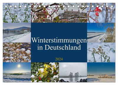 CALVENDO Wandkalender Winterstimmungen in Deutschland (Tischkalender 2024 DIN A5 quer)