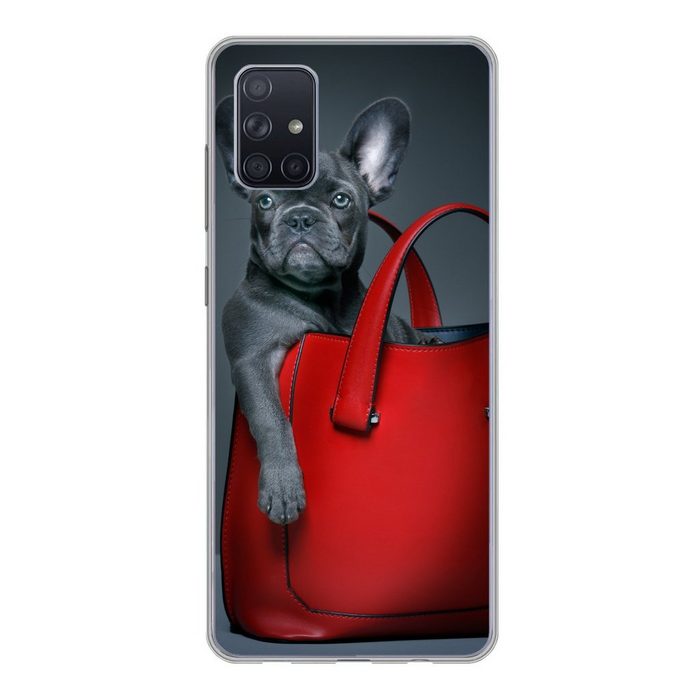 MuchoWow Handyhülle Hund - Lustig - Tasche - Kinder - Jungen - Mädchen - Kinder Phone Case Handyhülle Samsung Galaxy A71 Silikon Schutzhülle