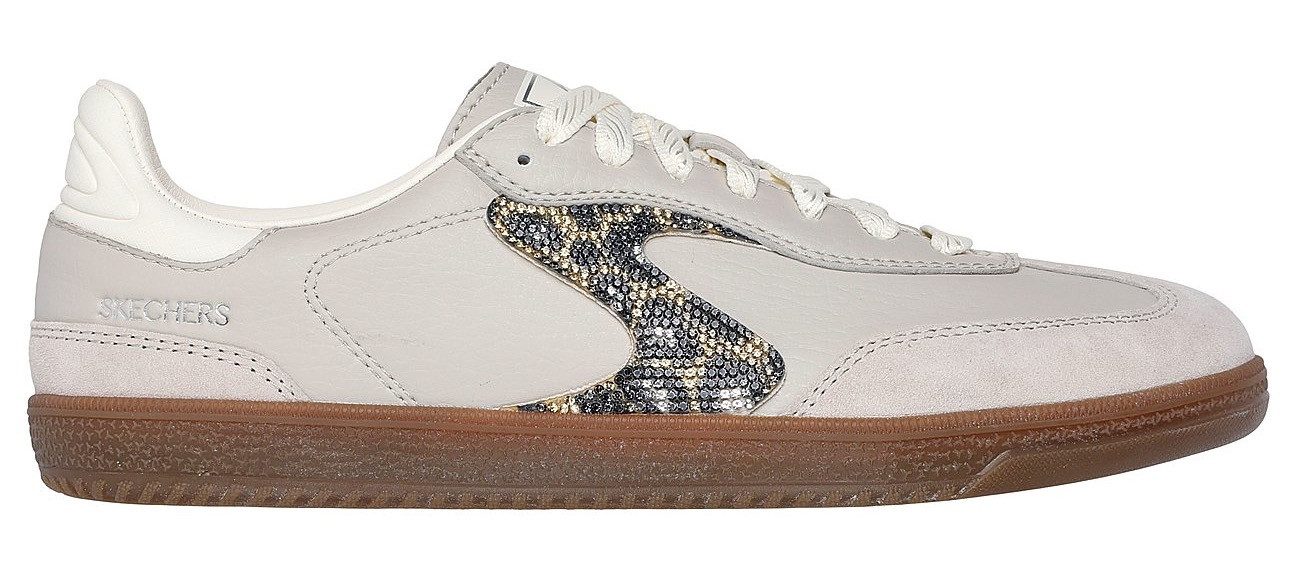 Skechers HOTSHOT-SHIMMERING SPOTS Sneaker Retro Sneaker, Schnürschuh mit glitzerndem Animal-Einsatz