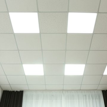 etc-shop LED Deckenleuchte, LED-Leuchtmittel fest verbaut, Kaltweiß, Tageslichtweiß, Einbaulampe Panel Deckenlampe LED Tageslichtleuchte Bürolampe L 59,5cm
