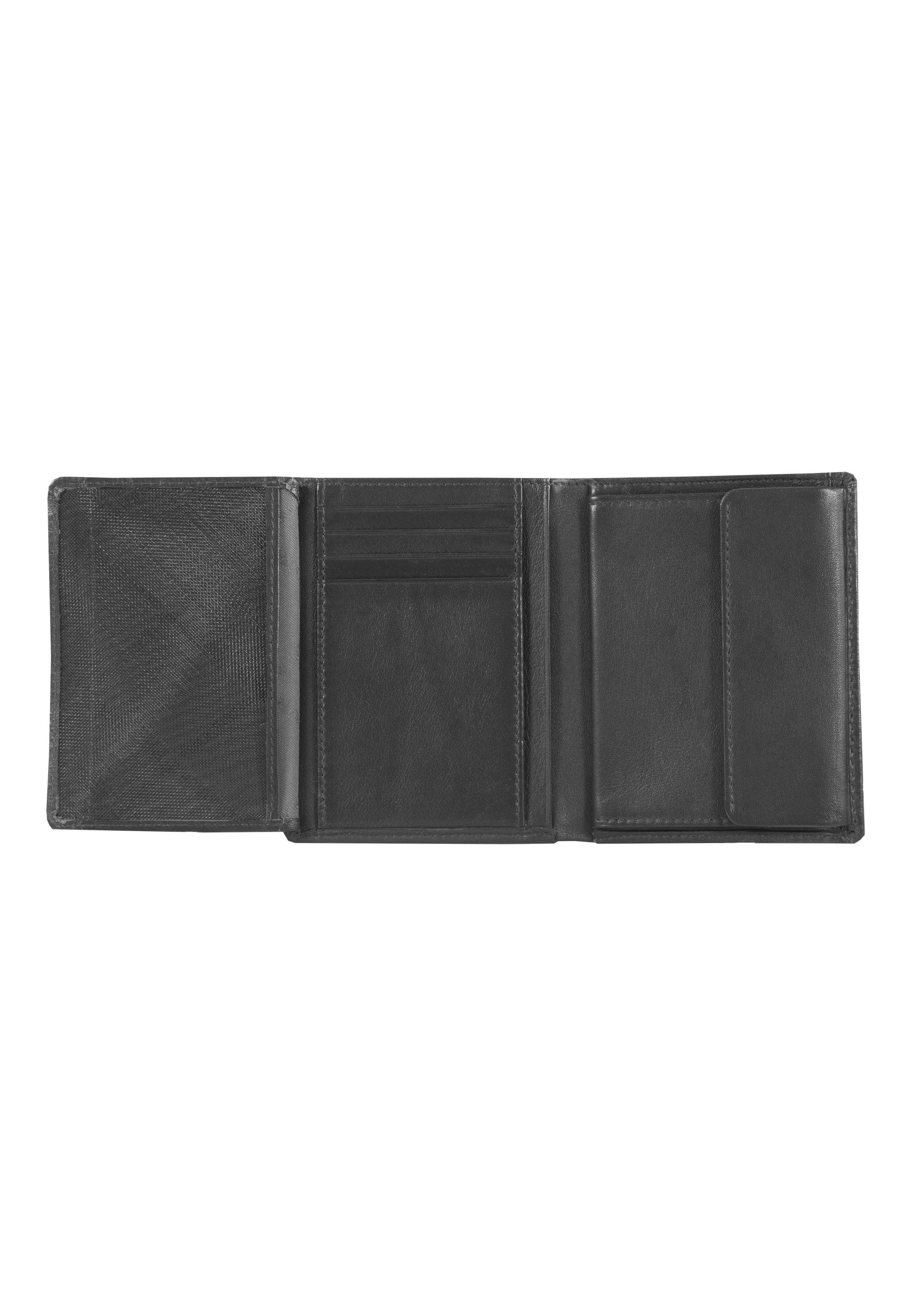 HENRY, im schwarz Braun Hochkantformat Brieftasche Büffel