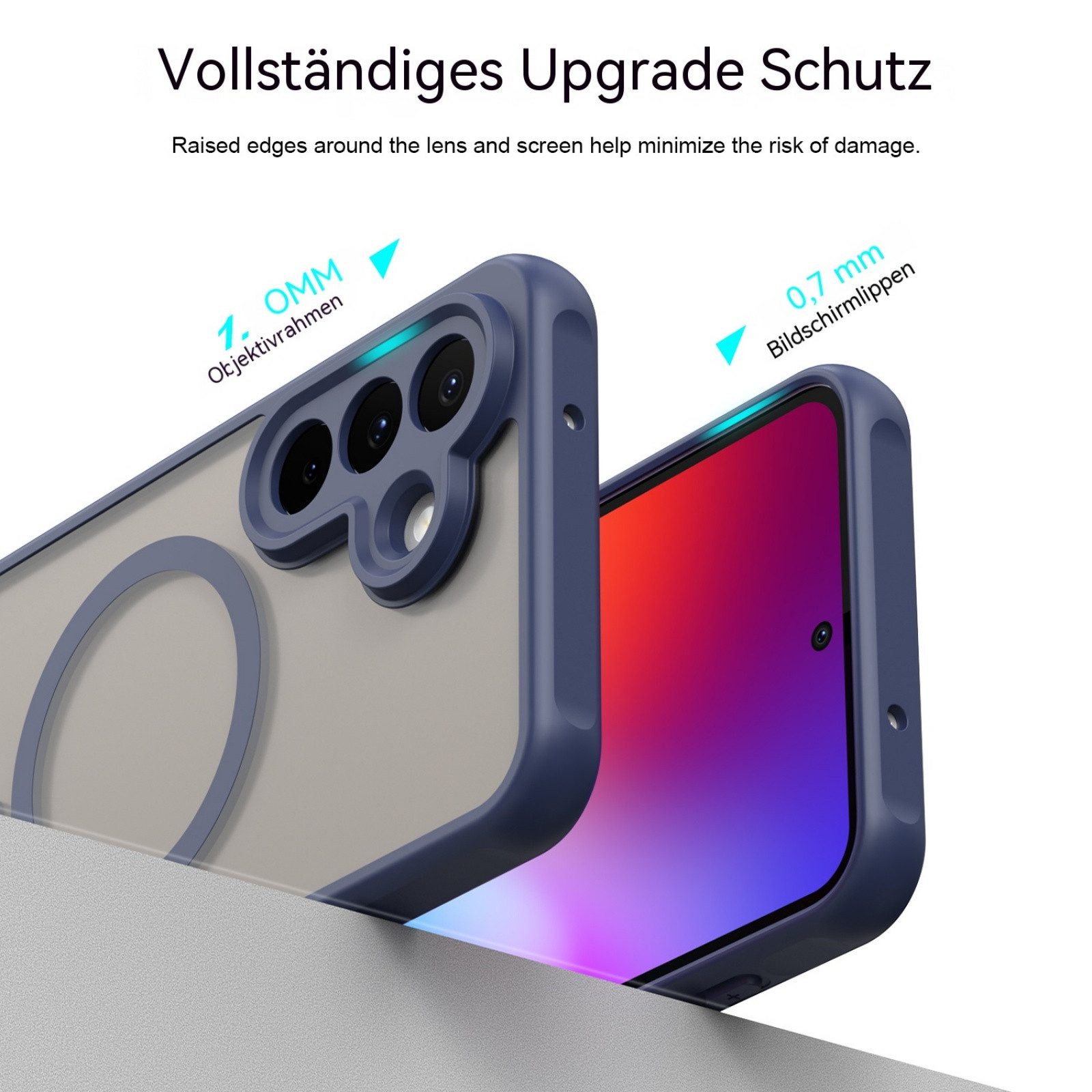 betterfon Handyhülle für Samsung Galaxy A27 Schutzhülle Magnet Case Hülle magnetisch Blau, Magnetisches Laden, mattes Design, kratzfest & stoßfest verarbeitet