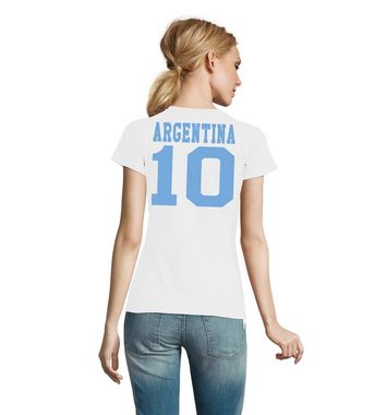Blondie & Brownie T-Shirt Damen Argentinien Sport Trikot Fußball Handball Weltmeister America