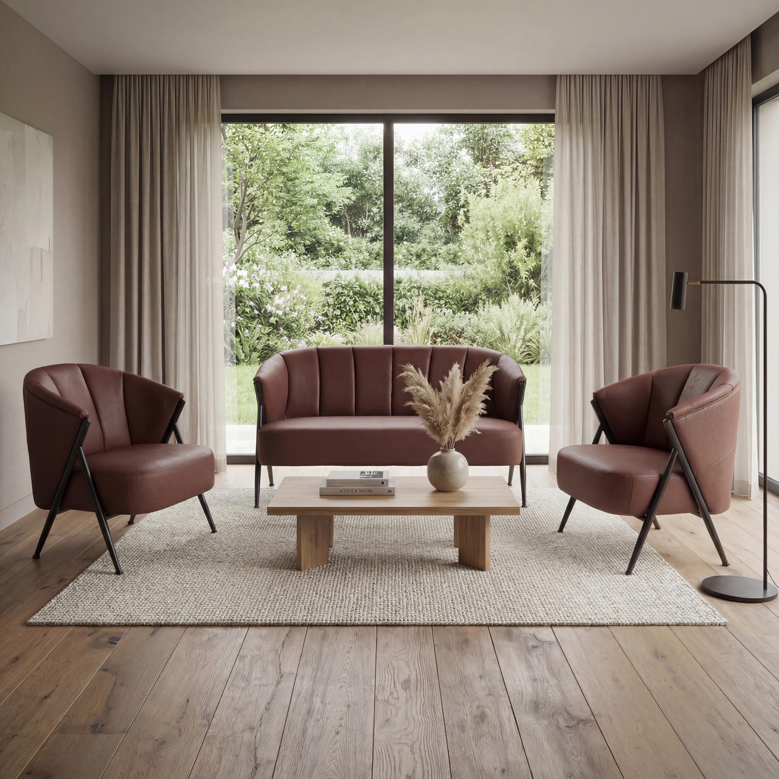 MCW Wohnlandschaft MCW-P30-S, Set, Modernen Industrial-Vintage-Look, Mit dekorativen Ziernähten