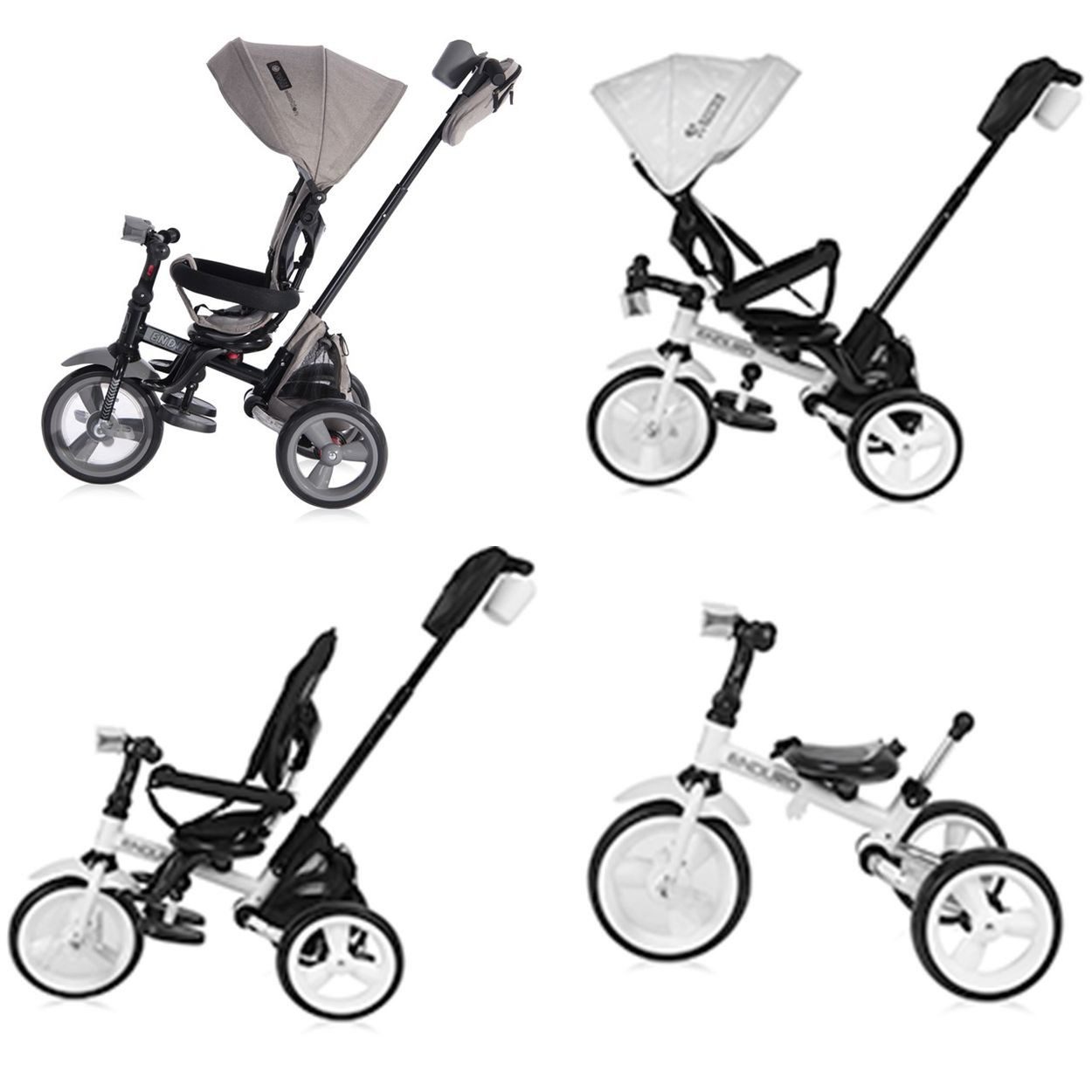 Lorelli Dreirad Tricycle Enduro 4 in 1 drehbar, klappbar, Sitz drehbar, verstellbar, Licht