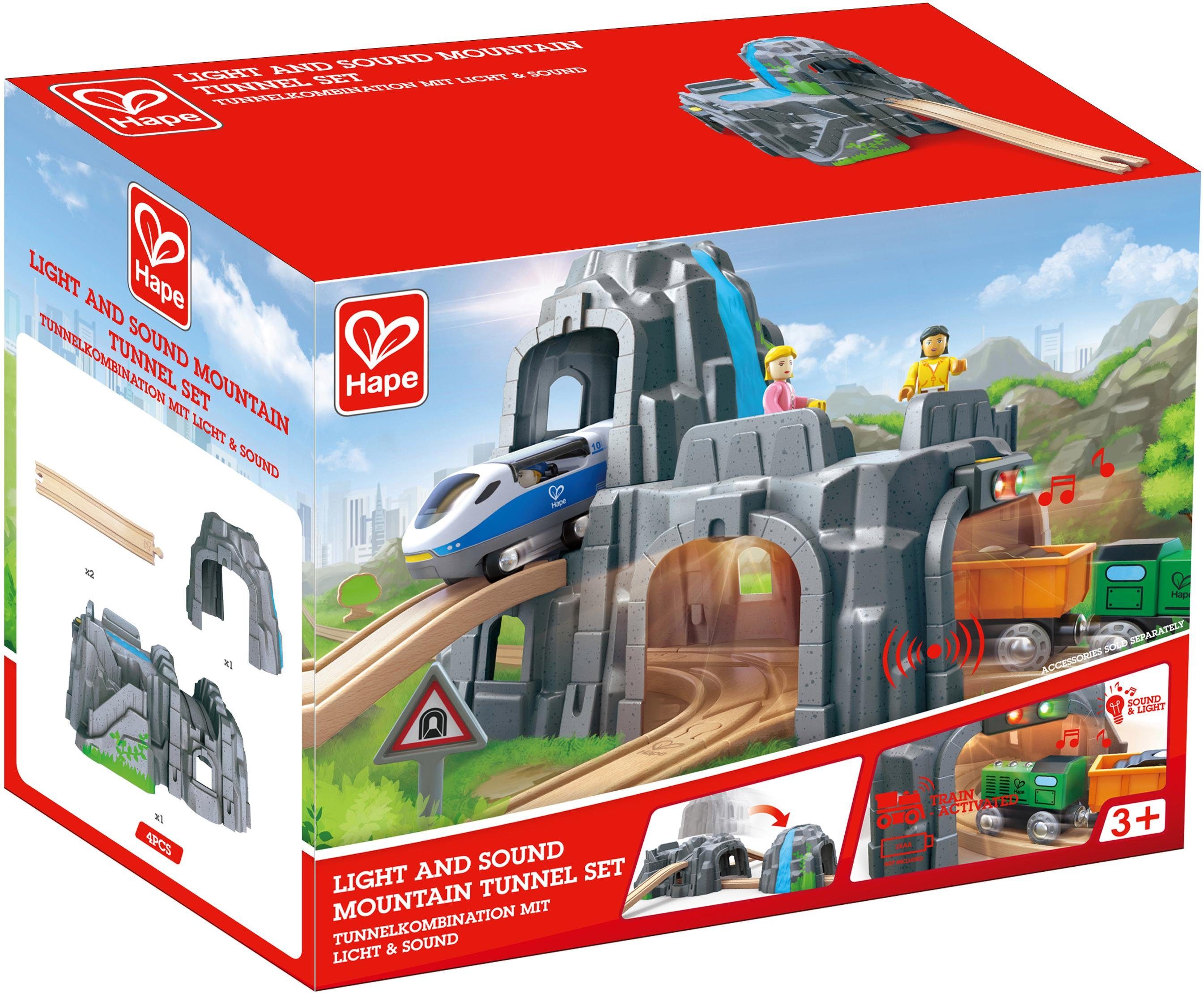 Hape Spielzeug-Eisenbahn Tunnelkombination mit Licht und Sound