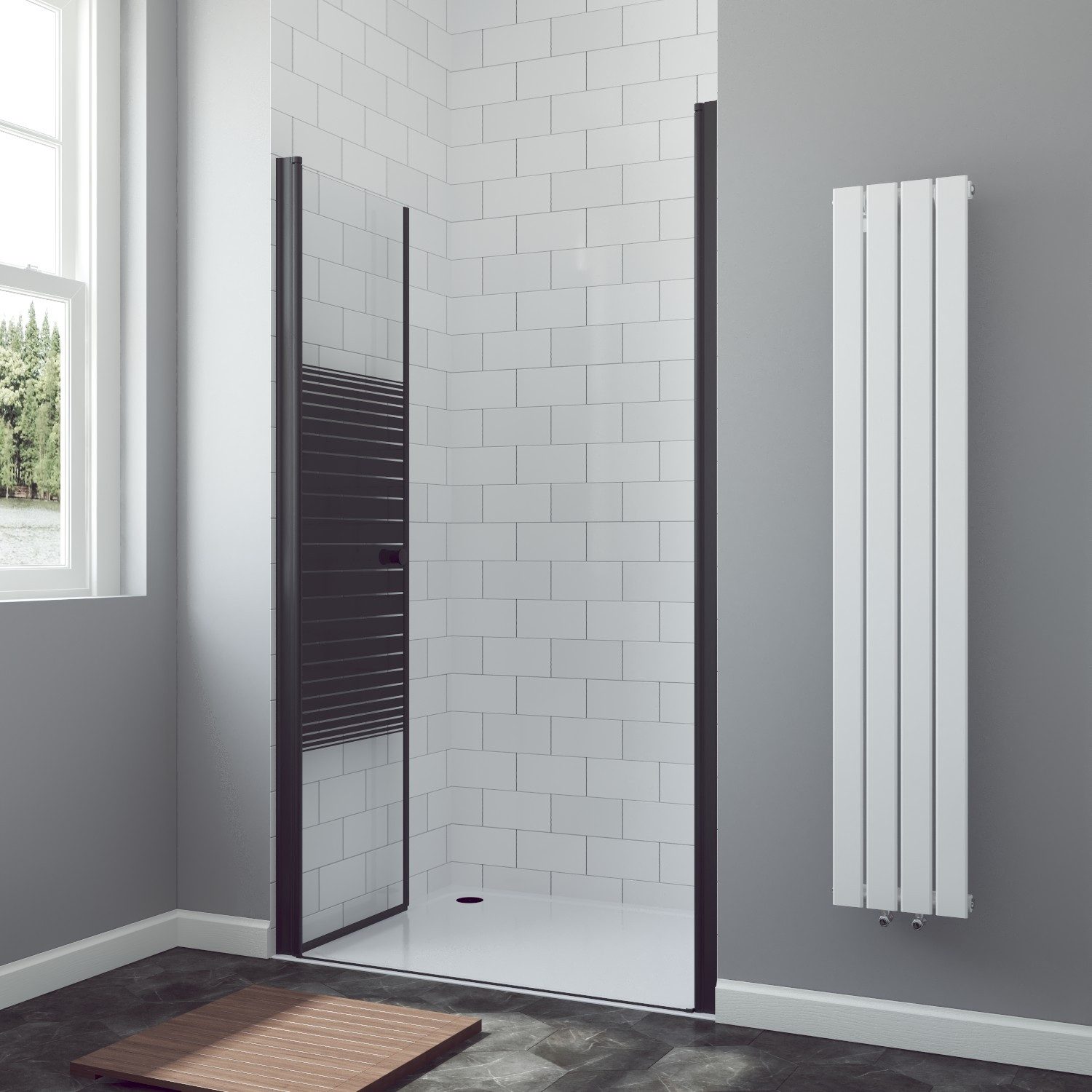 AQUABATOS Dusch-Pendeltür Duschtür Nische Pendeltür Duschabtrennung Doppel günstig online kaufen