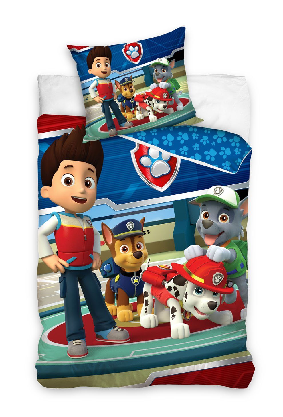 Kinderbettwäsche Paw Patrol Wende Постільна білизна Set 2 tlg.135x200cm 80x80cm, BrandMac