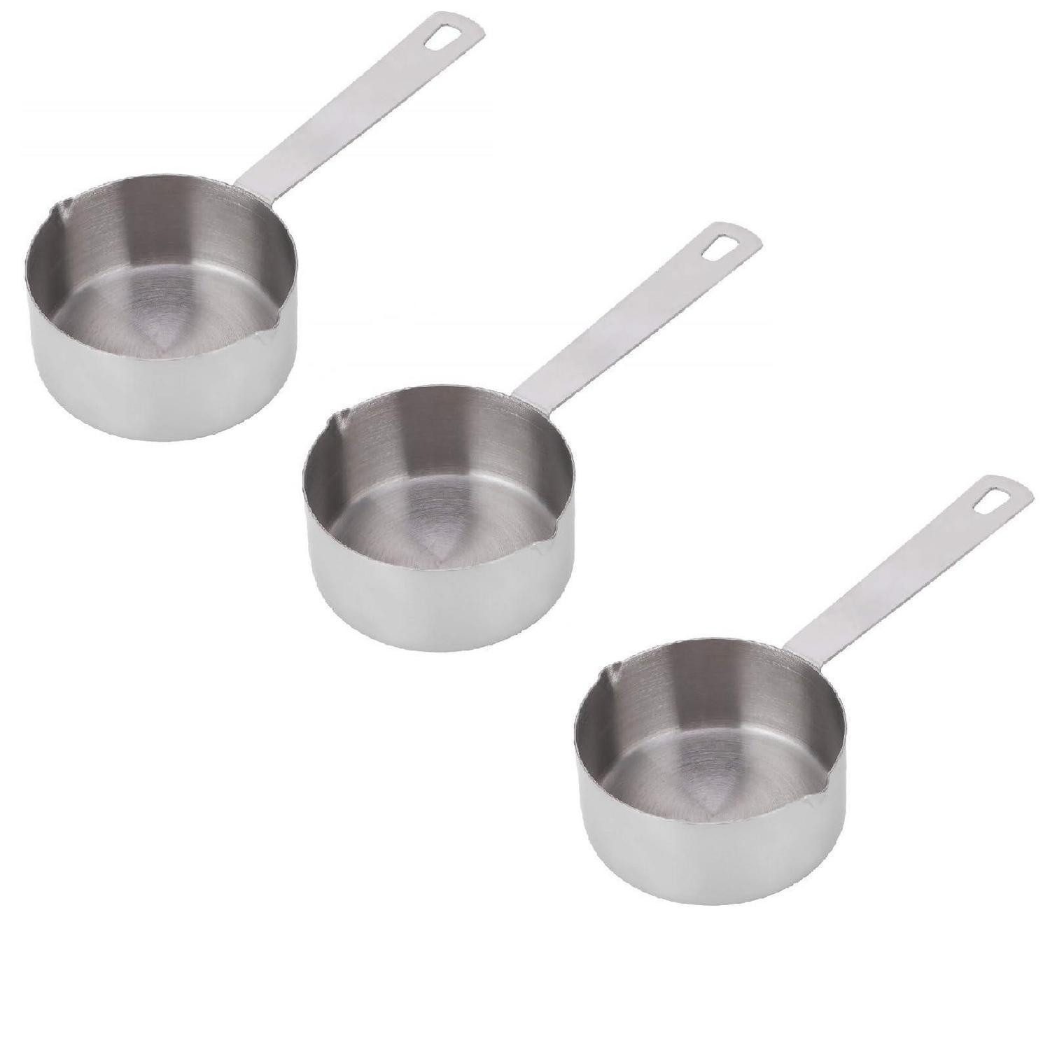 LuxusKollektion Esslöffel Messloeffel Edelstahl lang 60ml 3er Set