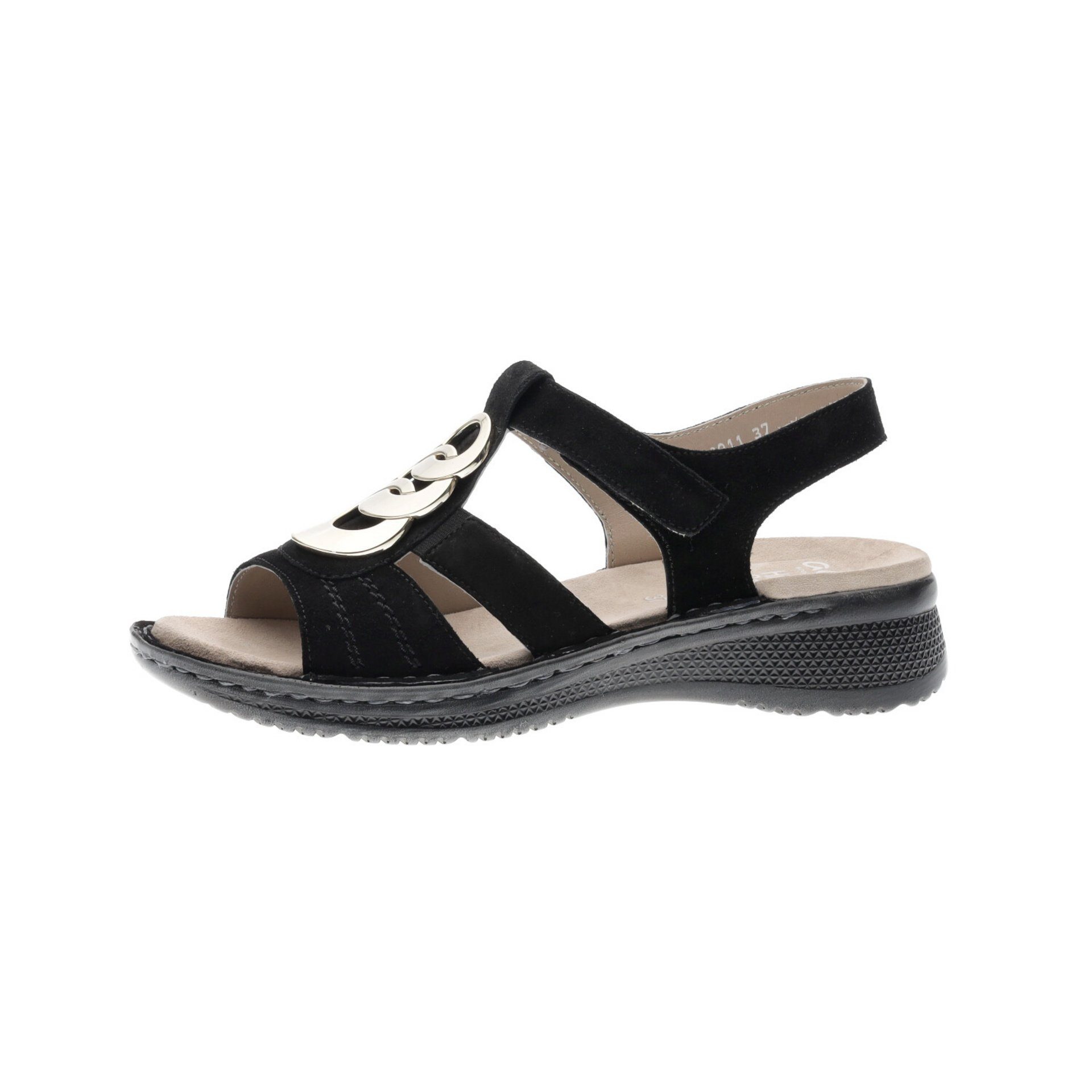 Ara Sandale Hawaii SCHWARZ Damen Sandalette Sandalen Veloursleder