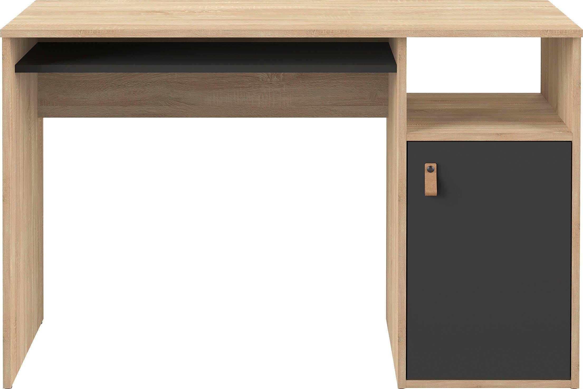 TemaHome Schreibtisch OXFORD, Ledergriff