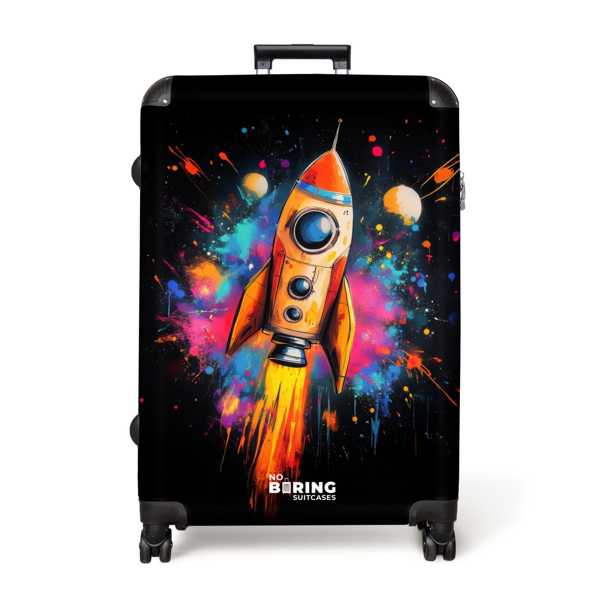 NoBoringSuitcases.com© Hartschalen-Trolley Rakete im Weltraum mit günstig online kaufen