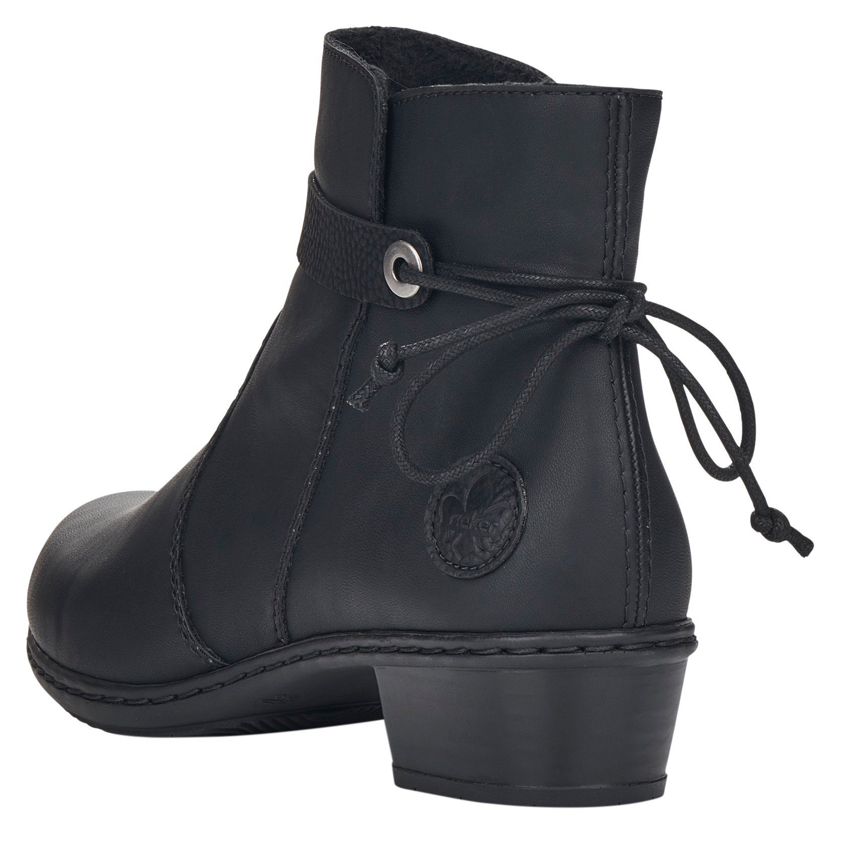 Rieker Stiefelette, Blockabsatz, Ankleboots mit Zierbändern günstig online kaufen