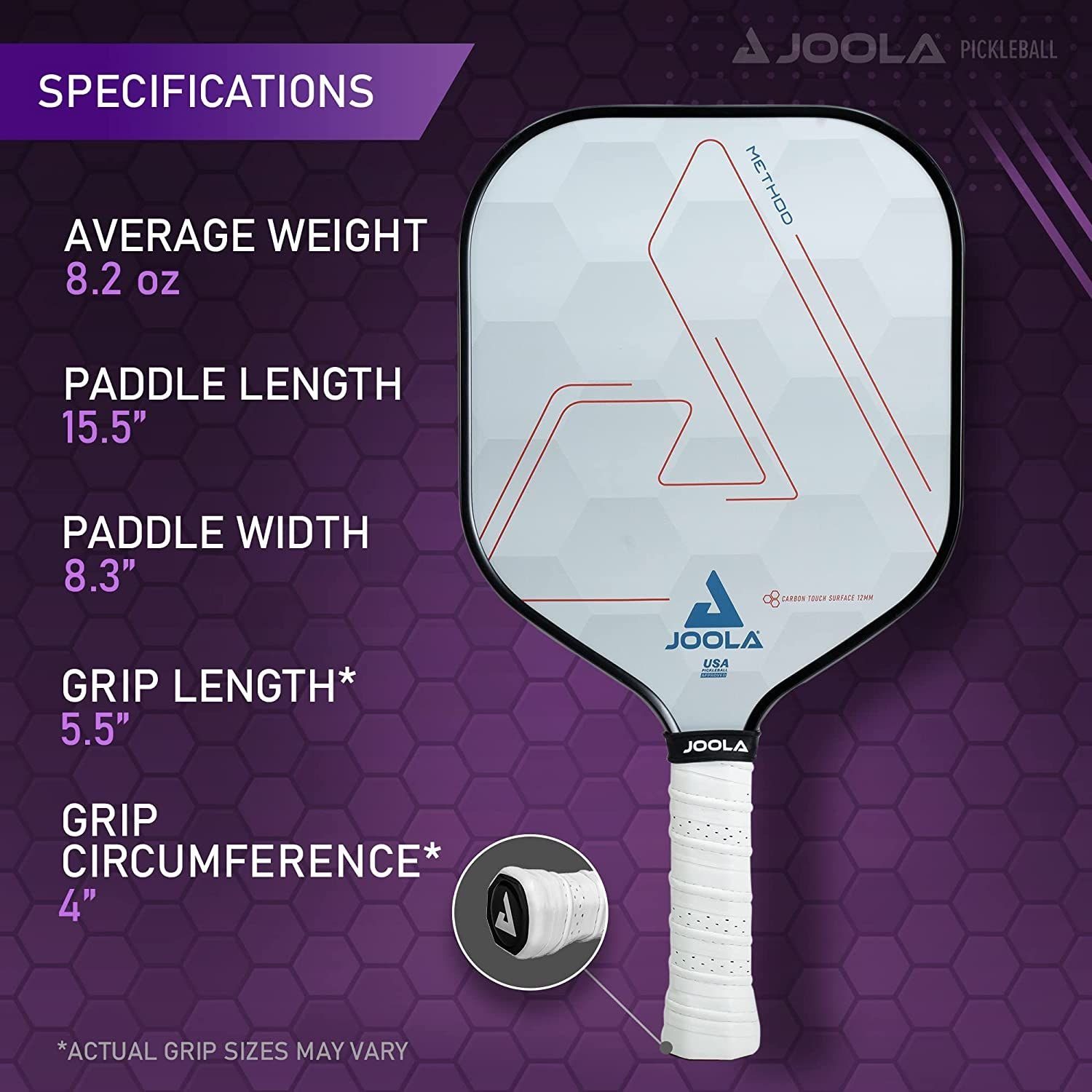 Joola Pickleballschläger Method CTS 12, Tennis Tischtennis Schläger Set Schlagspiel