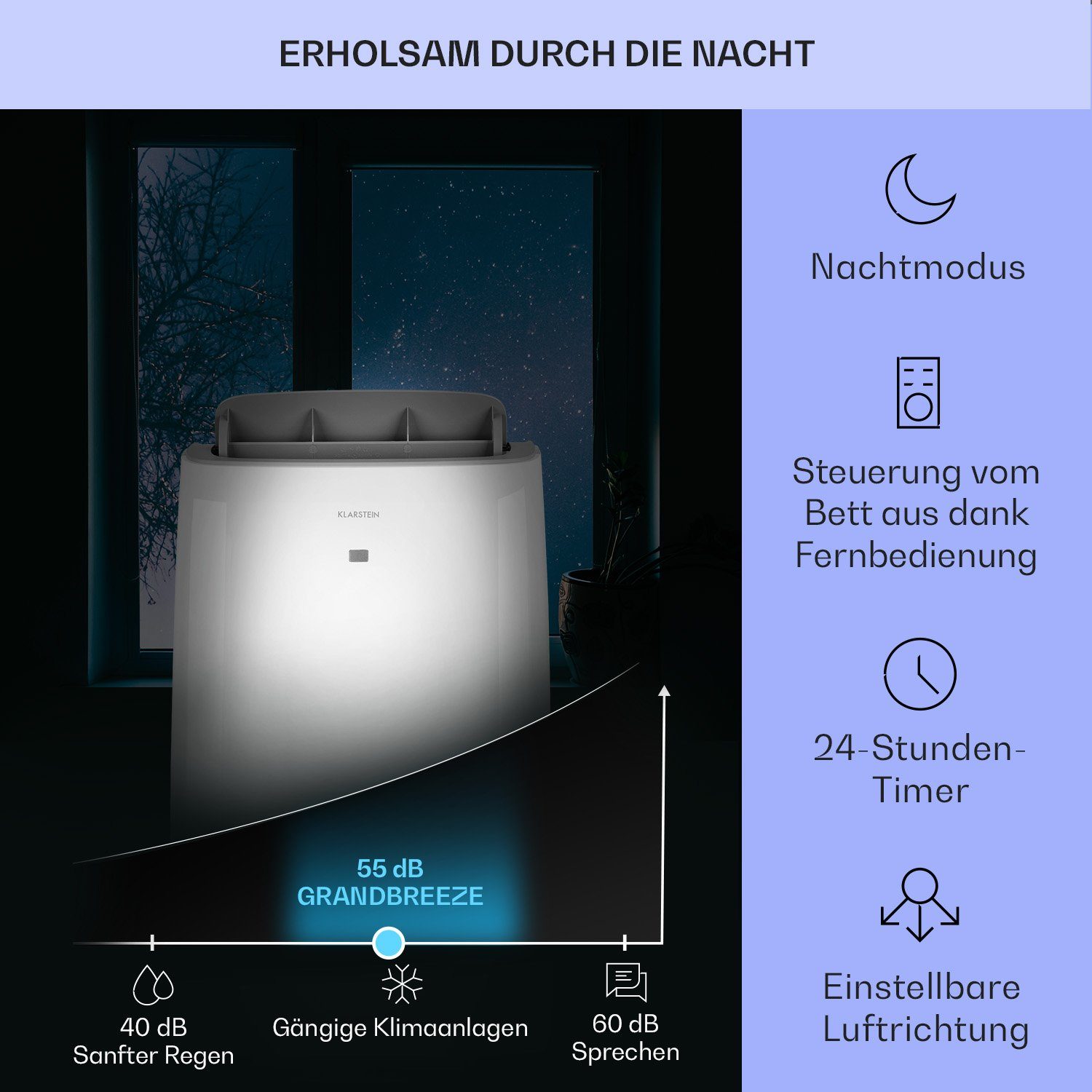 Eco 12K, Klarstein Kühlgerät Air Conditioner Grandbreeze Luftkühler Klimagerät mobil Klimagerät