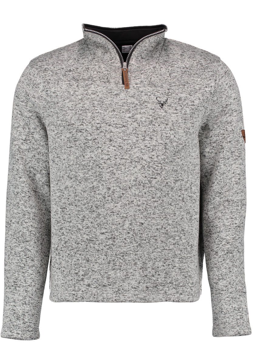 OS Trachten Strickfleece-Pullover Wukom Troyer hochgeschlossen günstig online kaufen