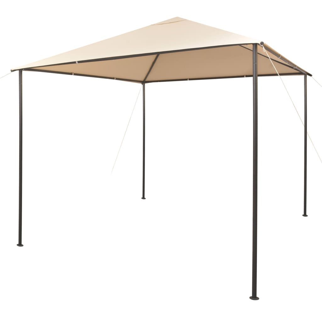 Partyzelt Pavilion Partyzelt Überdachung 3x3 m Stahl Beige