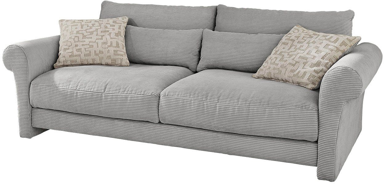 hellgrau Gruppe Big-Sofa Cord hellgrau | Maxima, in Jockenhöfer Federkern,Schaumflocken,hervorragendes Sitzgefühl,Bezug