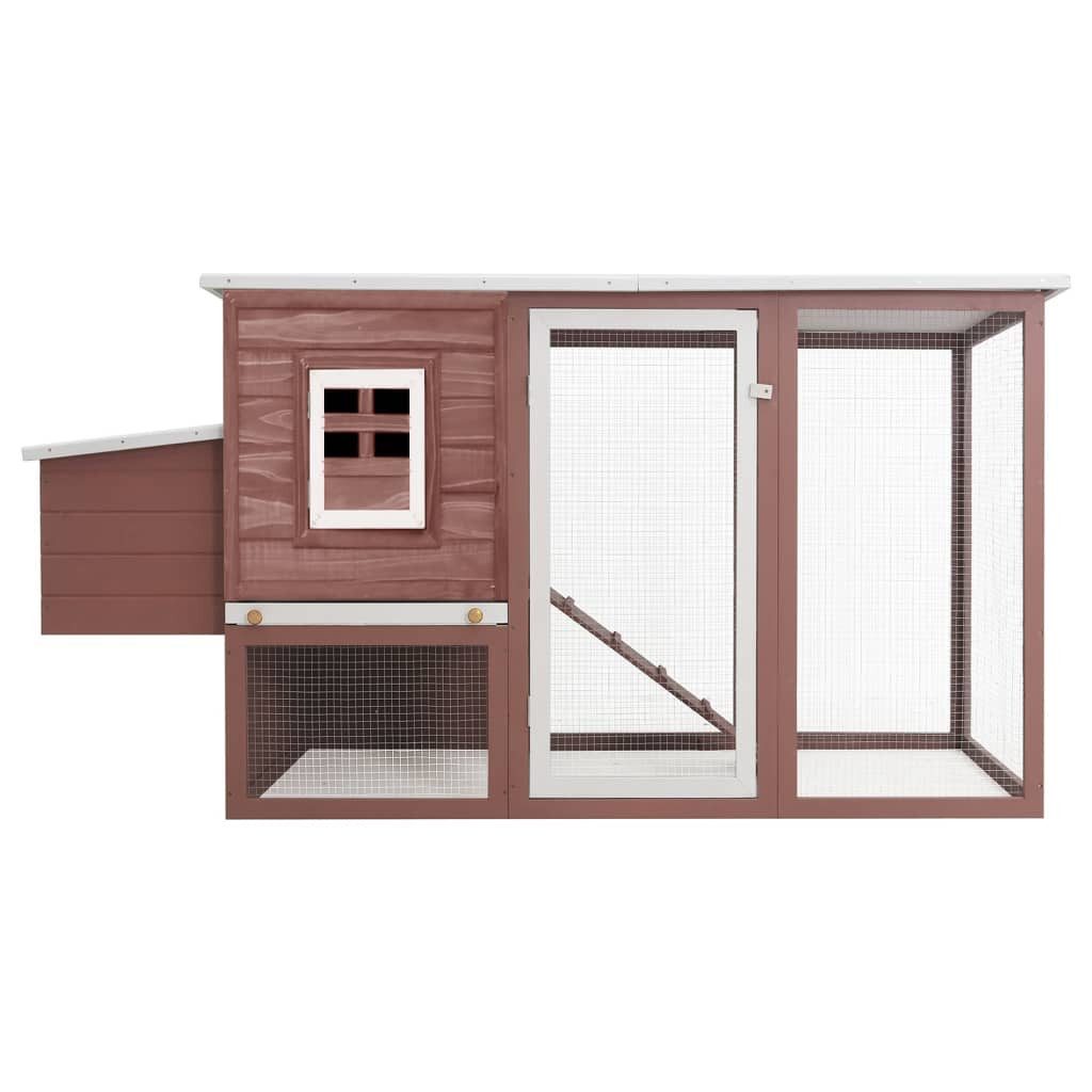 vidaXL Hühnerstall, Garten-Hühnerstall mit 1 Legenest Braun Holz