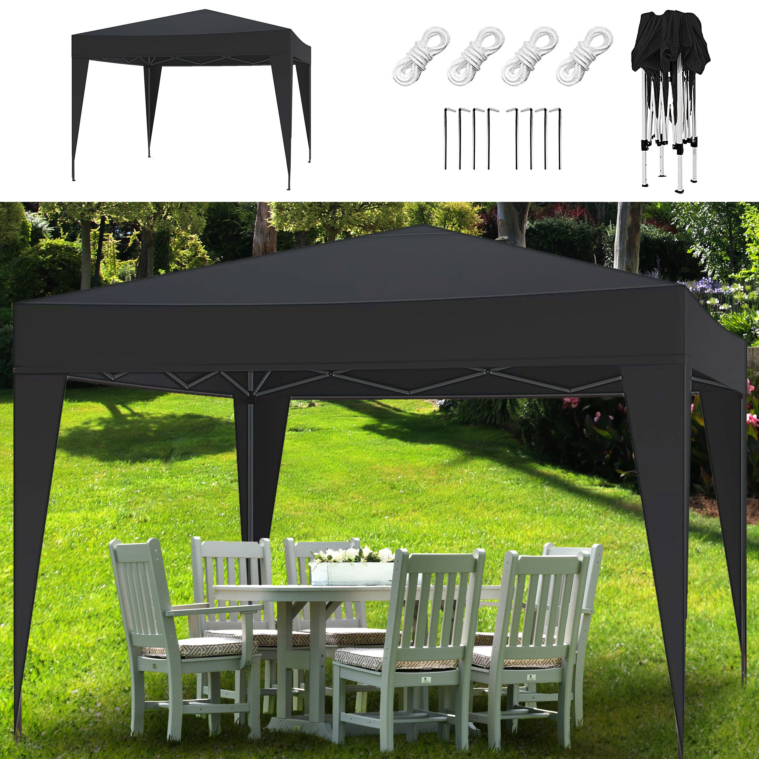 CEPEWA Partyzelt Pavillon Partyzelt 3x2,6x3m anthrazit günstig online kaufen