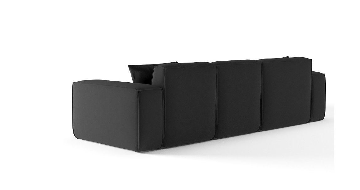 Fun Möbel Ecksofa Designersofa CELES PREMIUM Ottomane Rechts oder Links in Stoff, inkl. 2 Zierkissen