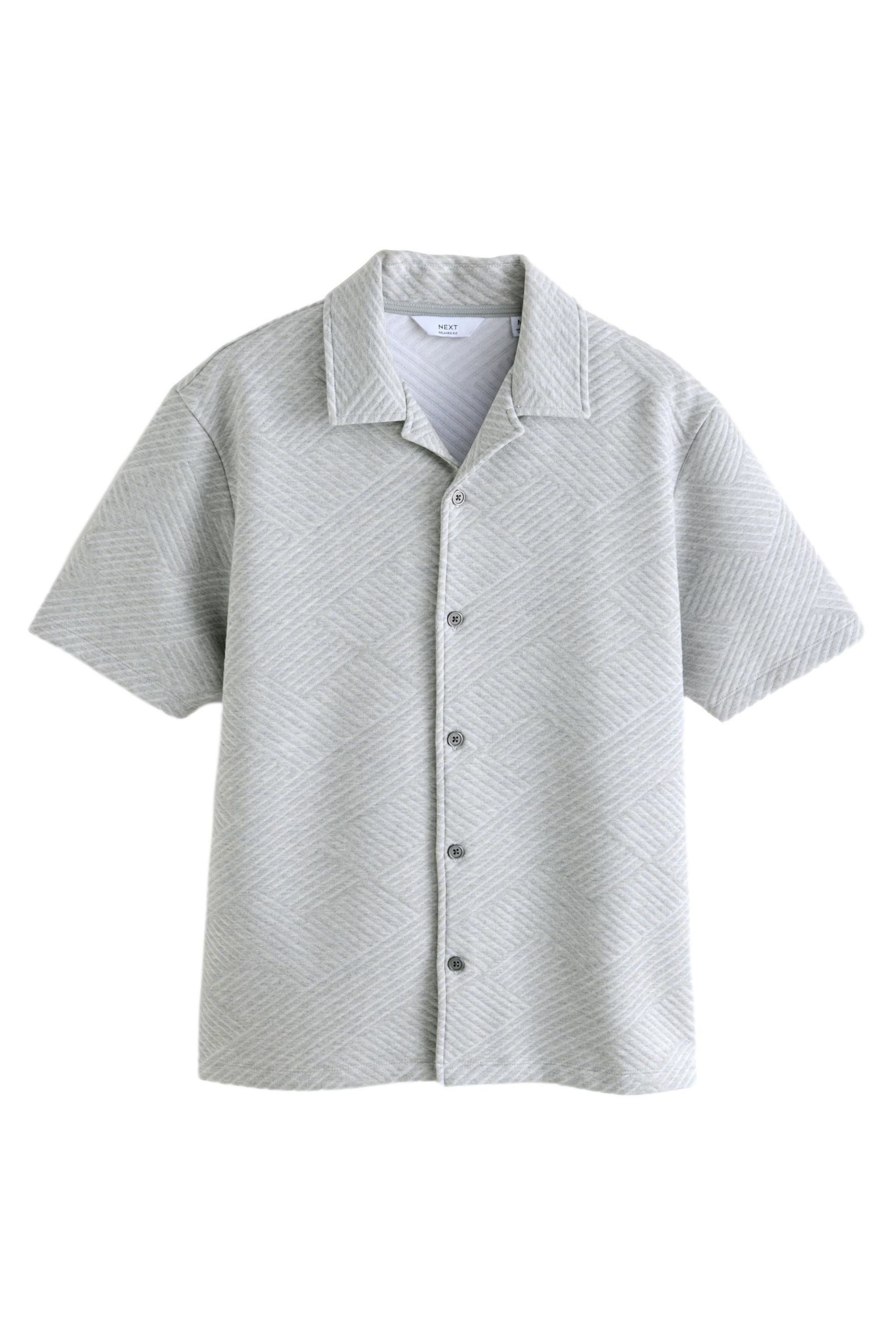 Next Kurzarmhemd Hemd aus strukturiertem Jersey günstig online kaufen