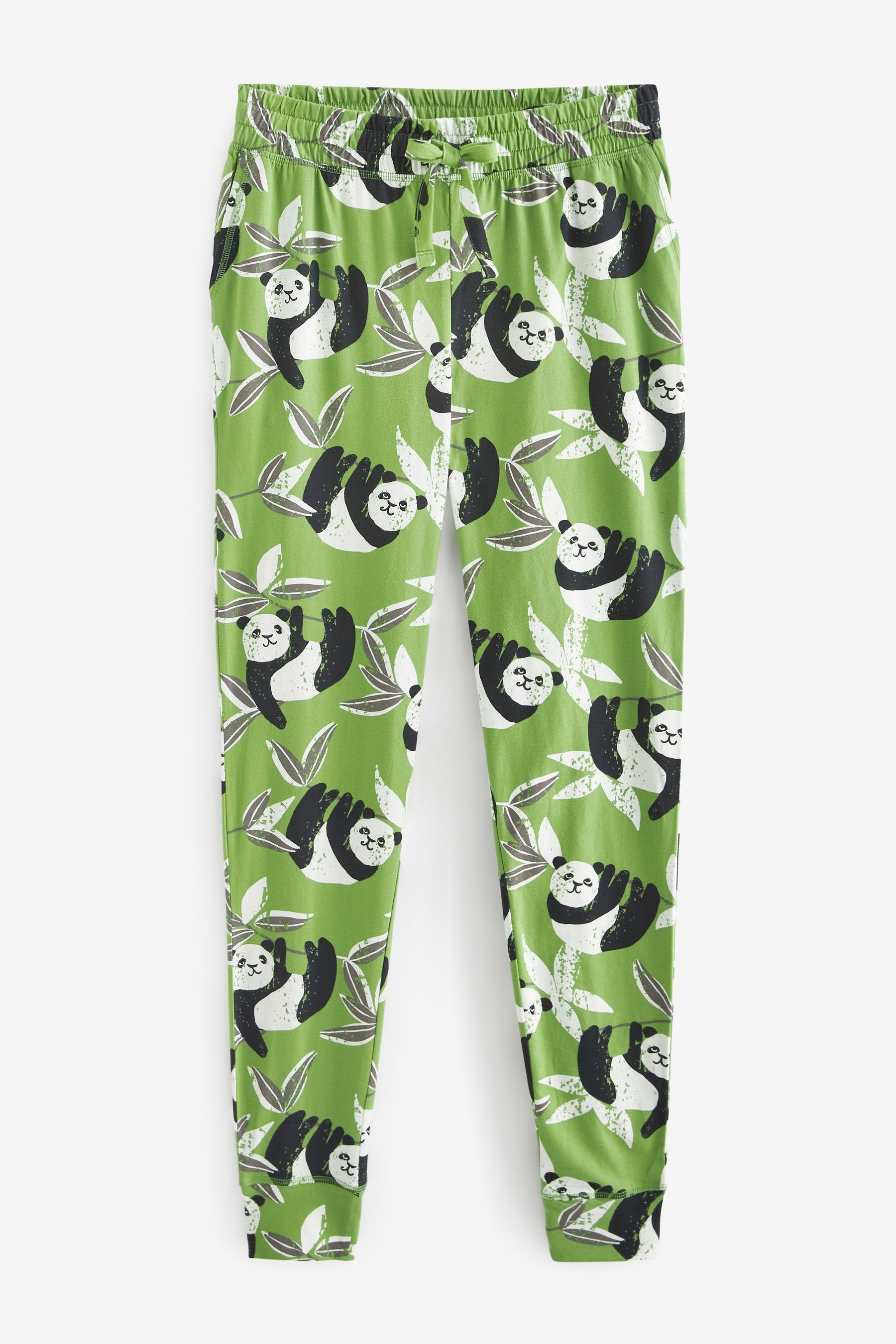 Baumwolle Pyjama Pyjama Langärmeliger Green Next aus (2 tlg)