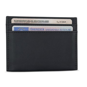 KANVASA Geldbörse Kartenetui GO (1-tlg), Kartenetui, Portemonnaie, Echtleder, 4 Kartenfächer, RFID Schutz