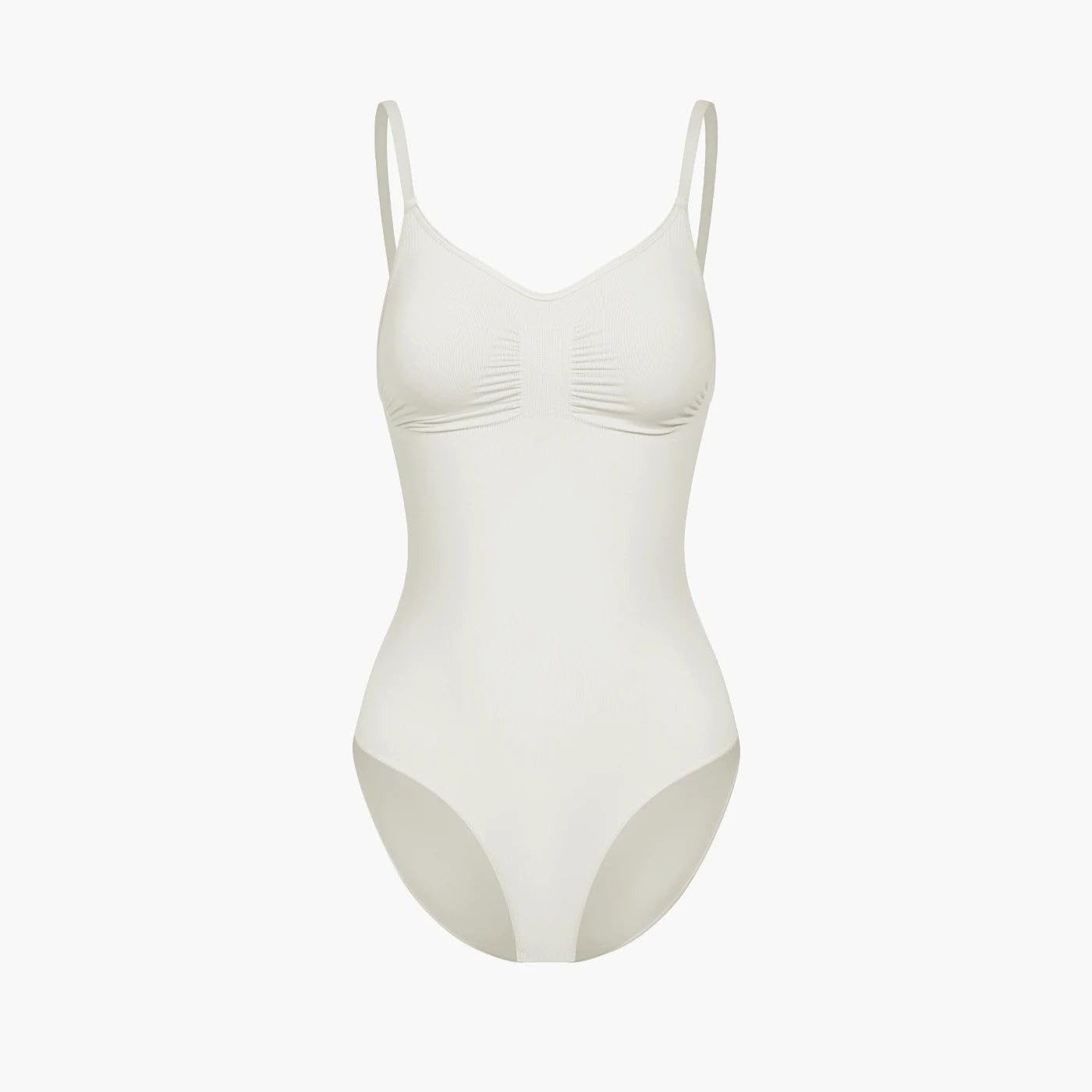 cfab (creamy fabrics) Miederbody Bodysuit Sculpting Shapewear mit Slip-Light Grey-5XL (1-tlg) Figurformend