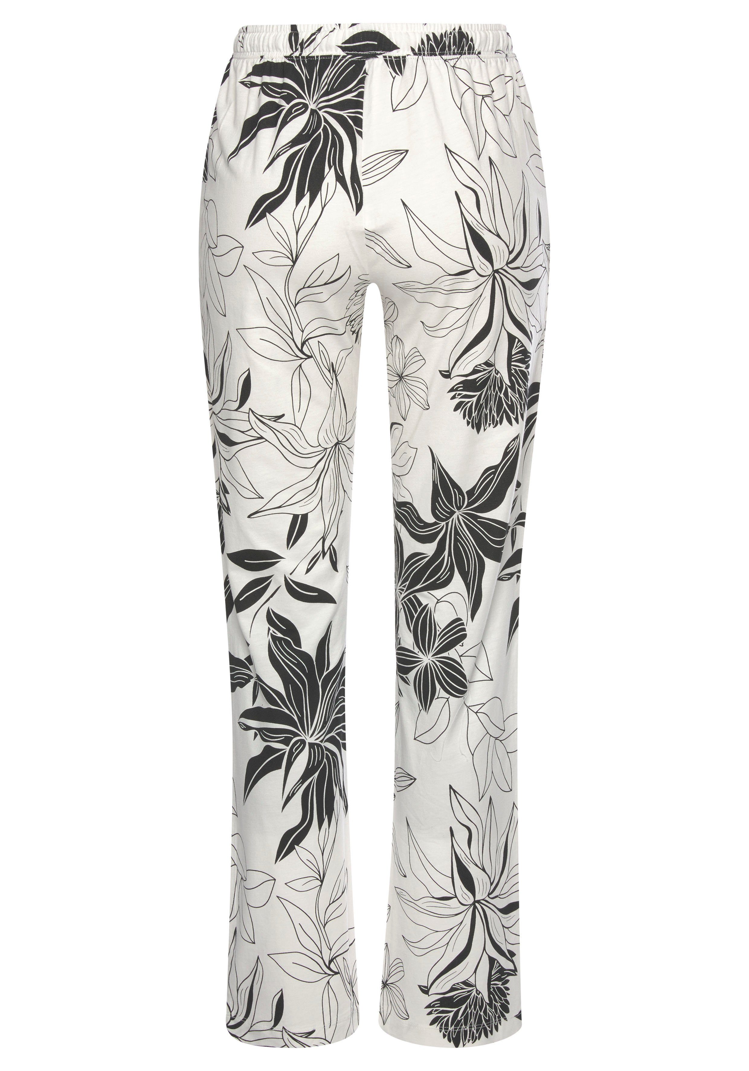 LASCANA Schlafhose mit floralem Druck