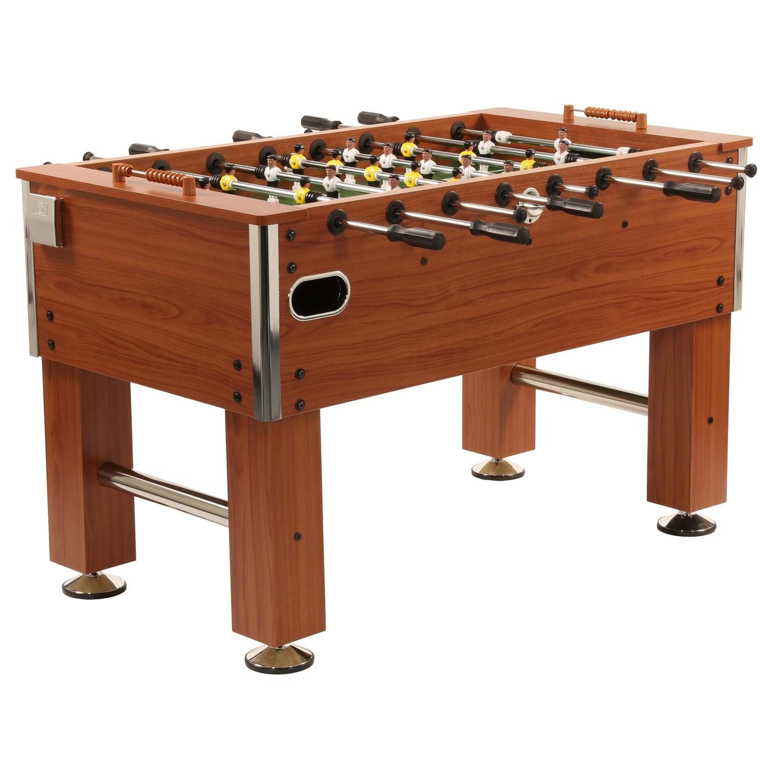 Bandito Kickertisch Tischkicker Profi Soccer Deluxe in holzdekor, 140 x 134 x 88 cm, Tischkicker Kickertisch