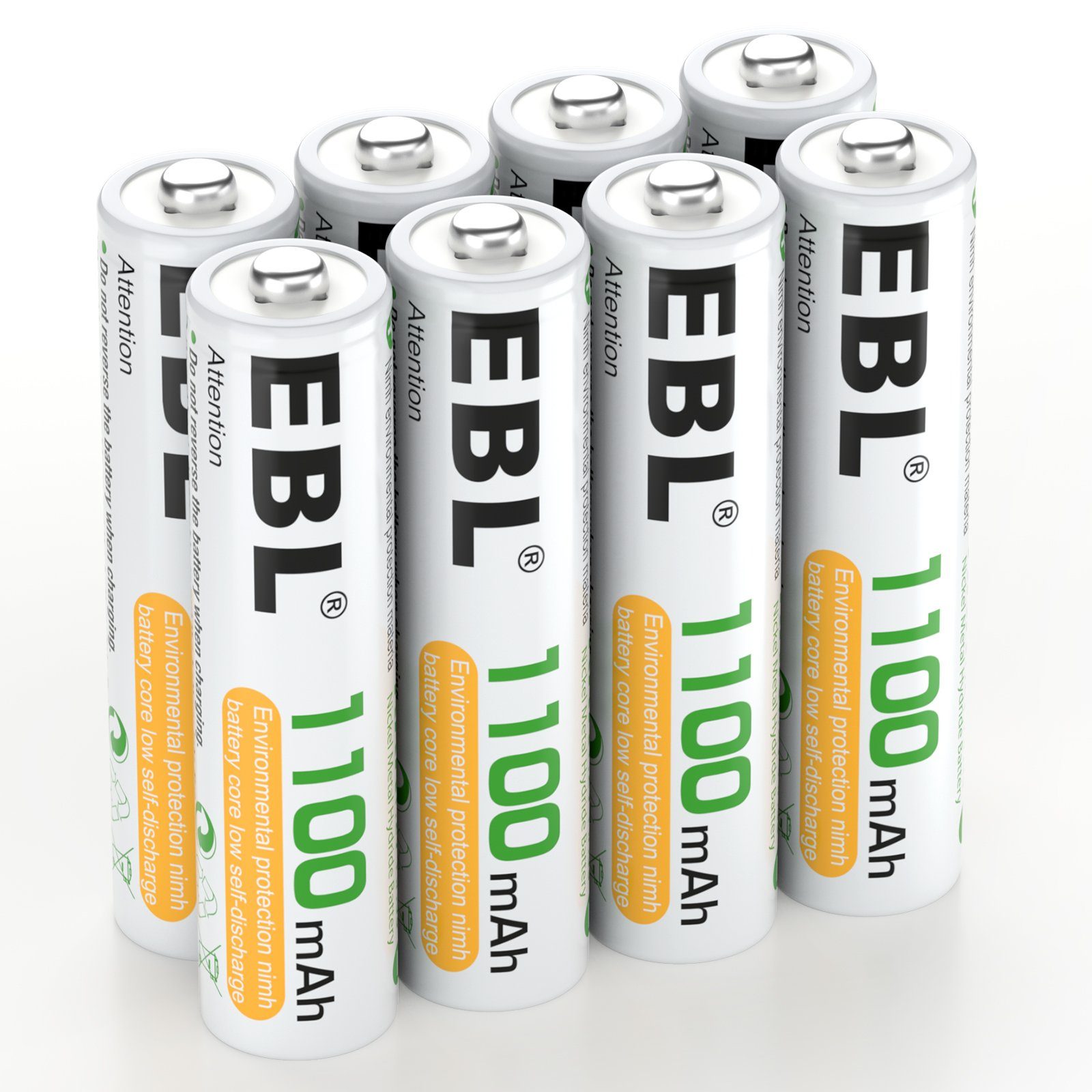 EBL AA/AAA 1.2V Akku-NI-MH wiederaufladbare Batterien Akku (1,2 V, 8 St)