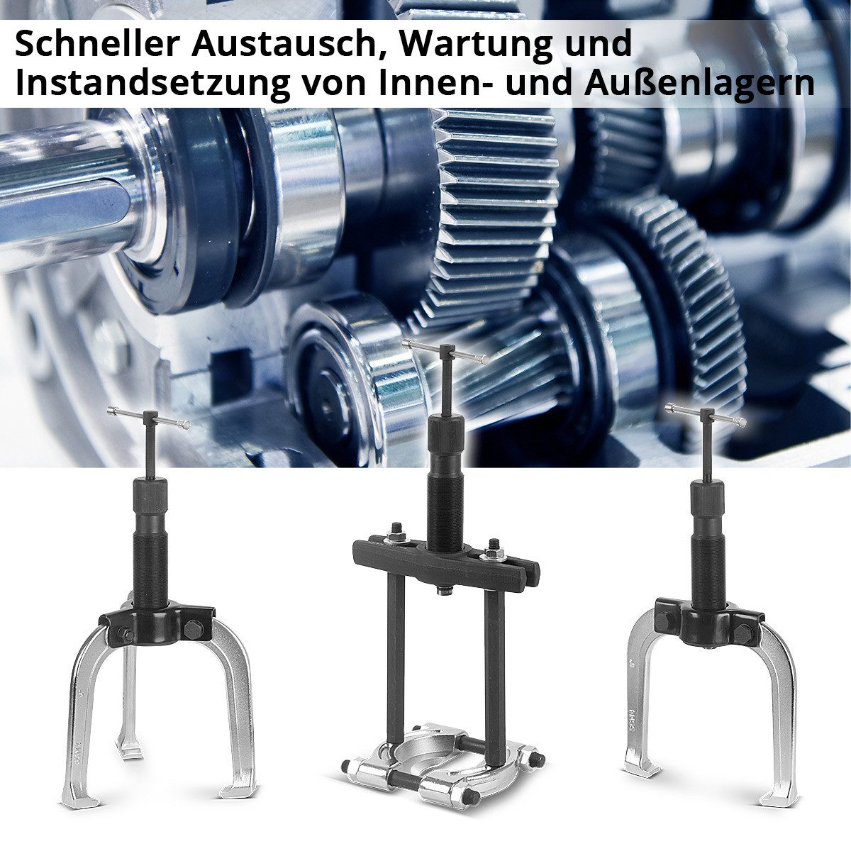 STAHLWERK Werkzeugset Hydraulischer Universal-Abzieher mit 10 t Zugkraft, (1-tlg)
