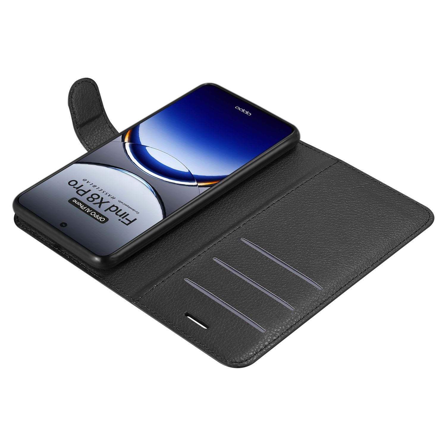 Cadorabo Handyhülle für Oppo Find X8 Pro Hülle Oppo Find X8 Pro, Hülle Schutzhülle mit Standfunktion, Kartenfach und Magnetverschluss