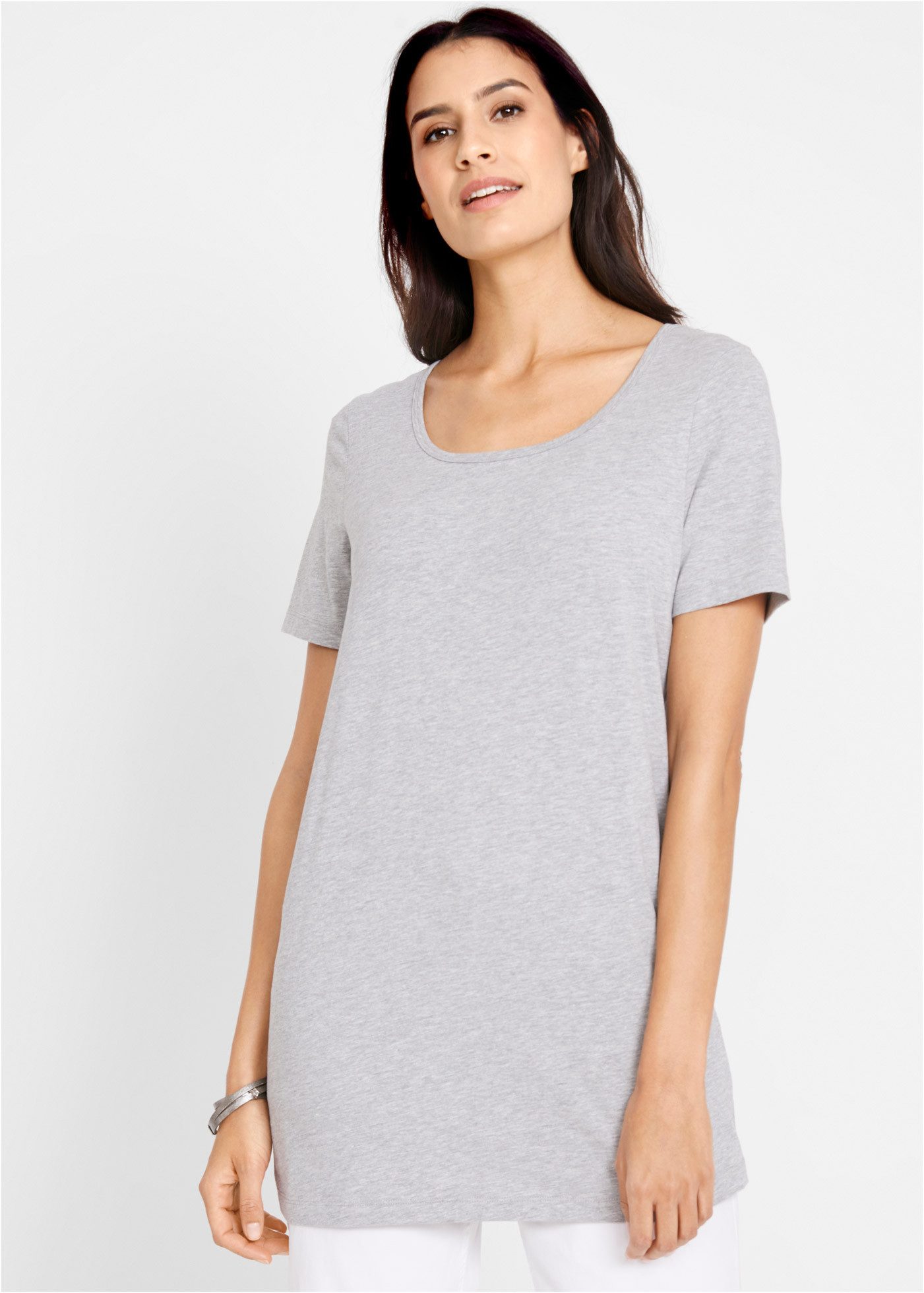 bonprix T-Shirt (Packung, 2-tlg) lockerer loose fit, Halbarm, Longshirt günstig online kaufen