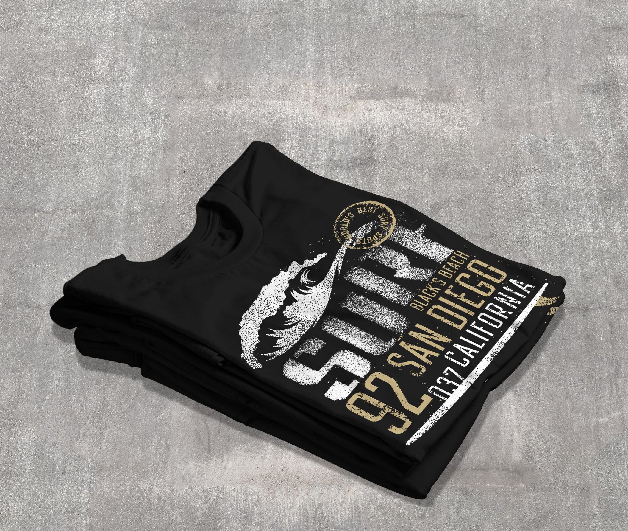 Neverless Print-Shirt Herren T-Shirt Surf California Aufdruck San Diego Welle Fashion mit Print