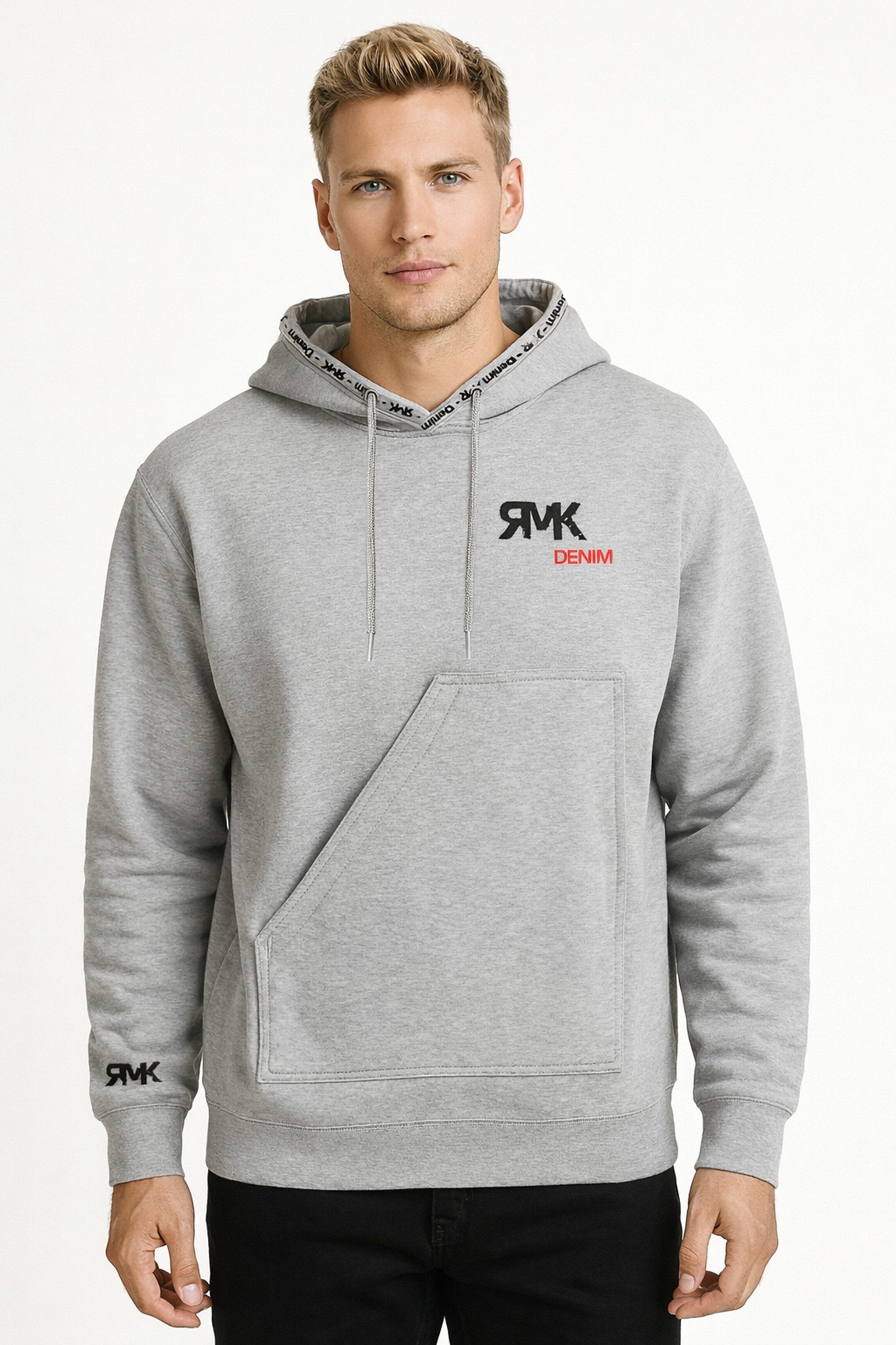 RMK Kapuzenpullover Herren Winter Pullover Bolsa Hoodie mit Bauchtasche mit Kapuze