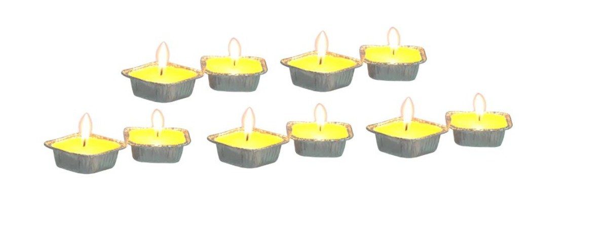 4 x Gelb Citronella Metall Kerze Eimer mit Fly insektenabweisend Abschreckung neuen Wilsons Direct 