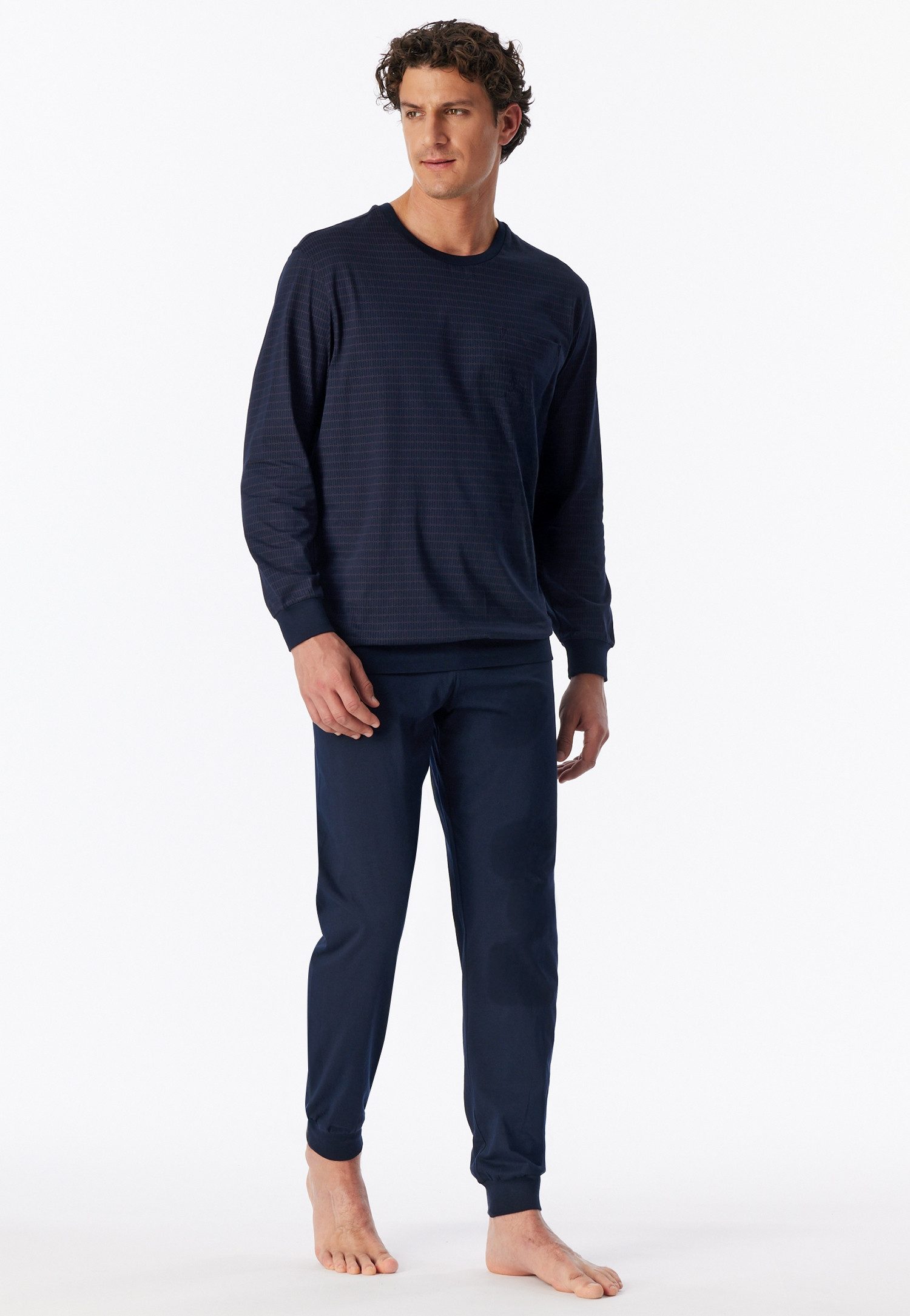 Schiesser Schlafanzug Comfort Essentials (2 tlg., 2tlg) mit angenehmen Bündchen